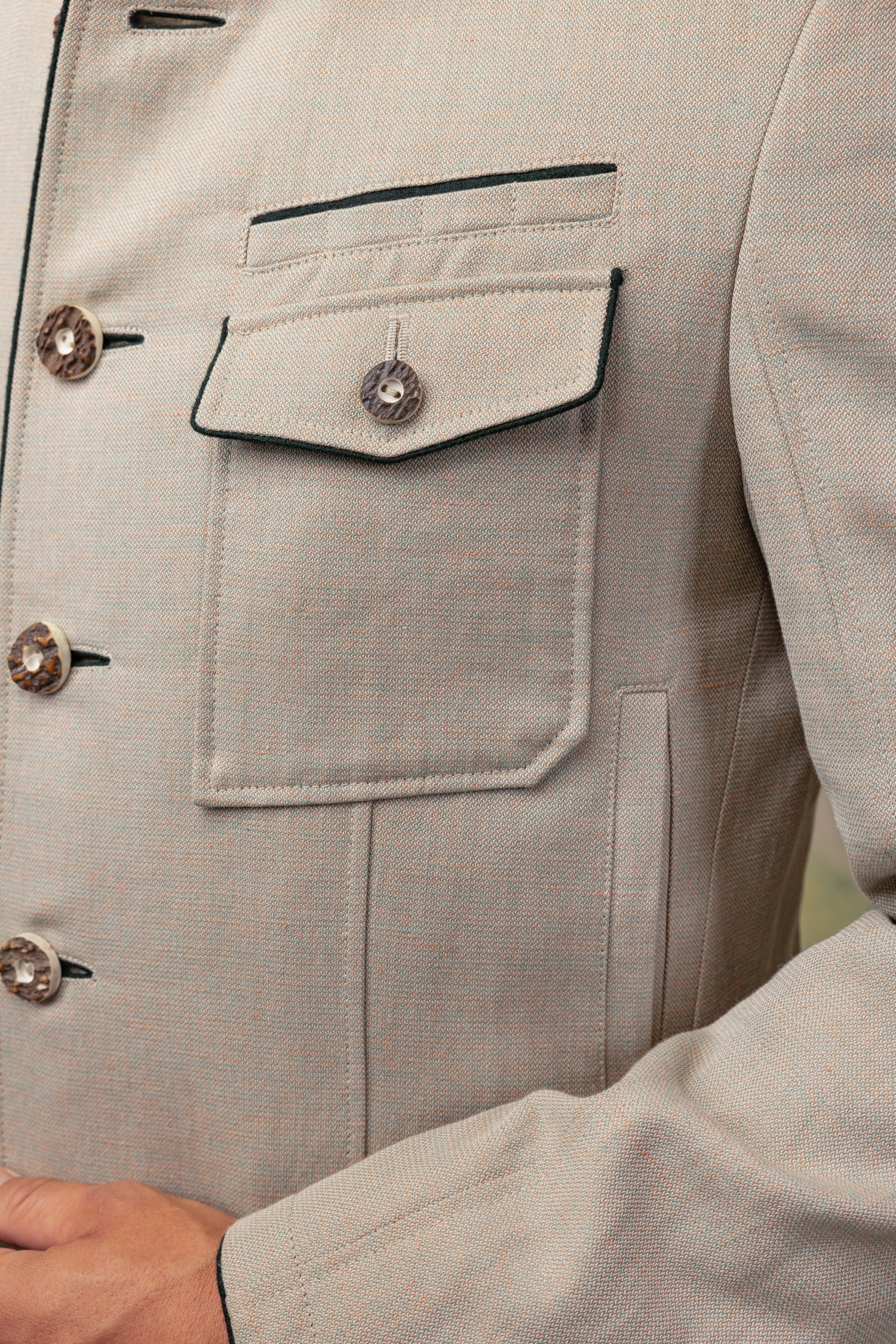 Jacket Adrian in Jägerleinen