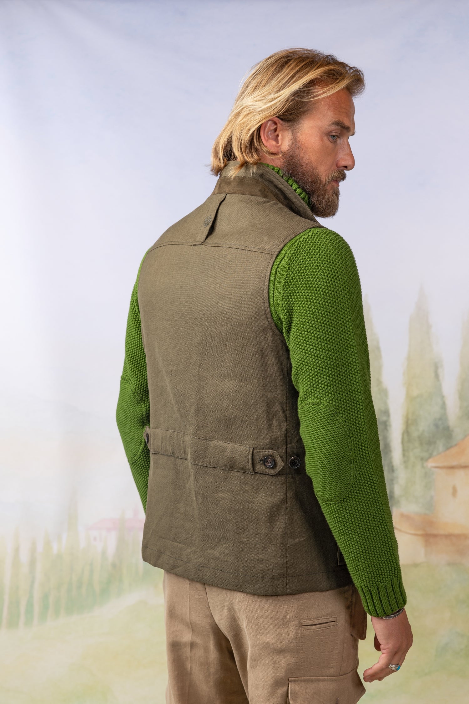 Gilet Kerscheneck in Panama Fluid Stretch