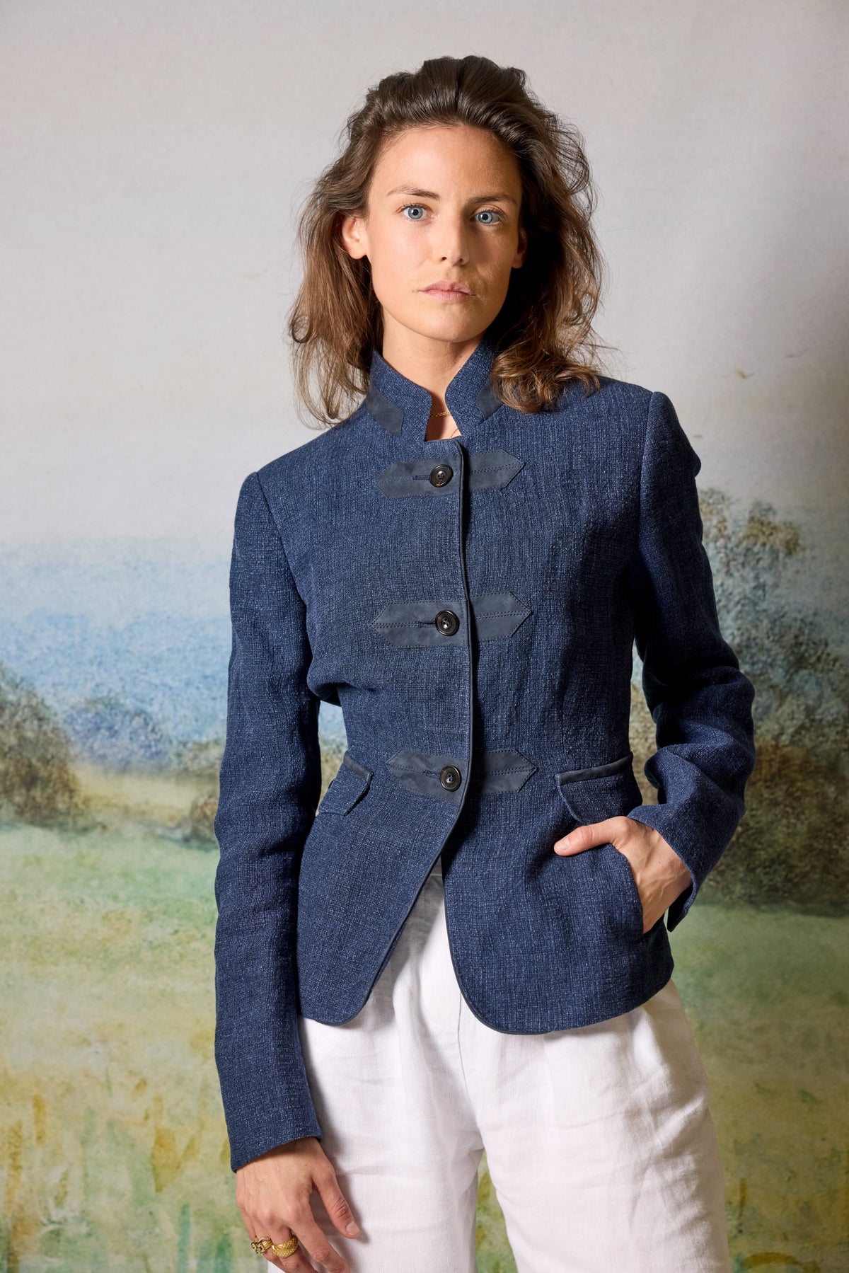 Veste Femme Habsburg "Eleonora" En Lin Et Soie - Taille EU 38 (M) - Neuf Avec Étiquette