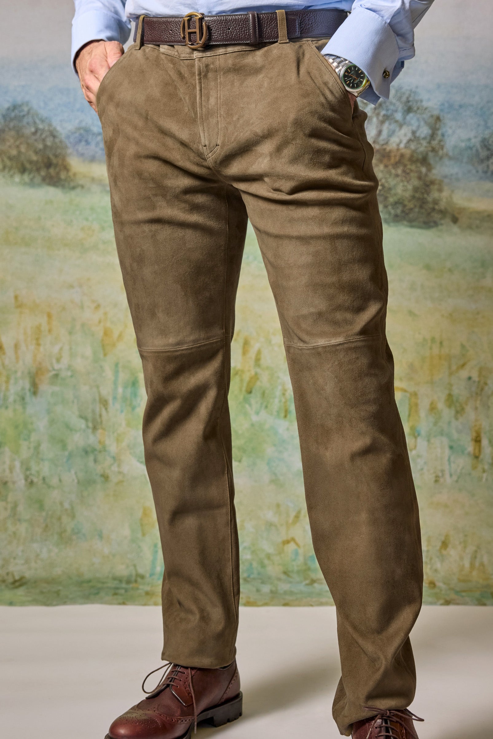Ludwig suede leather pants