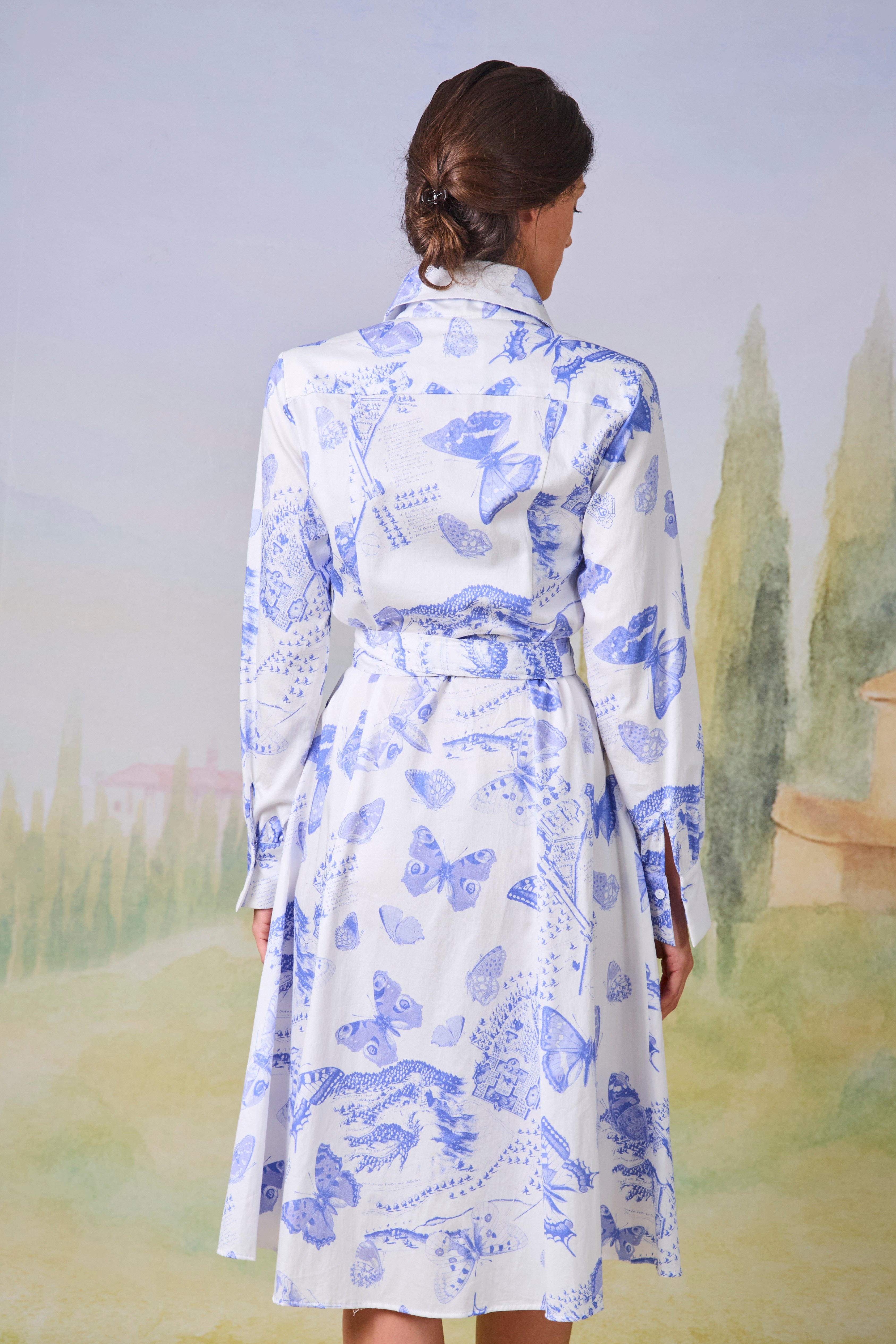 Dress Trattenegg with butterfly print