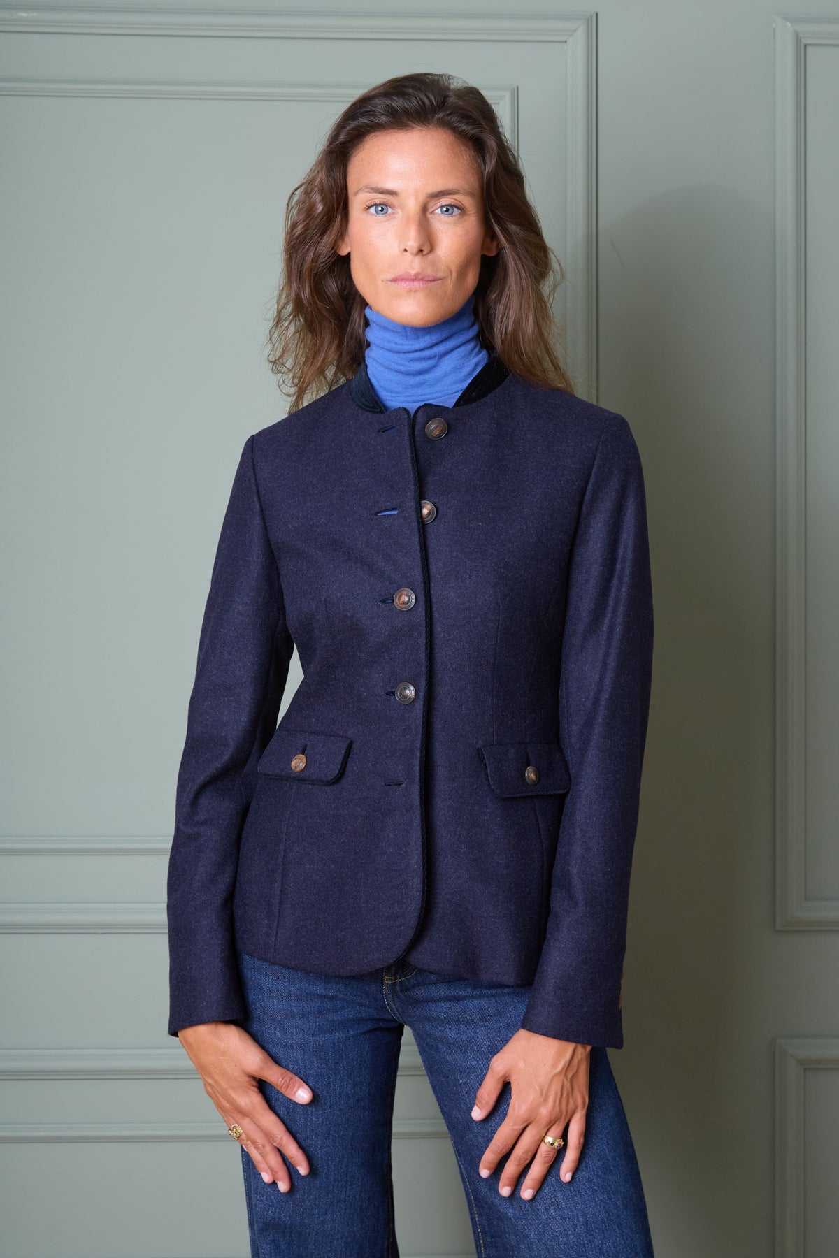 Wool Blazer Mariella with Horn Buttons