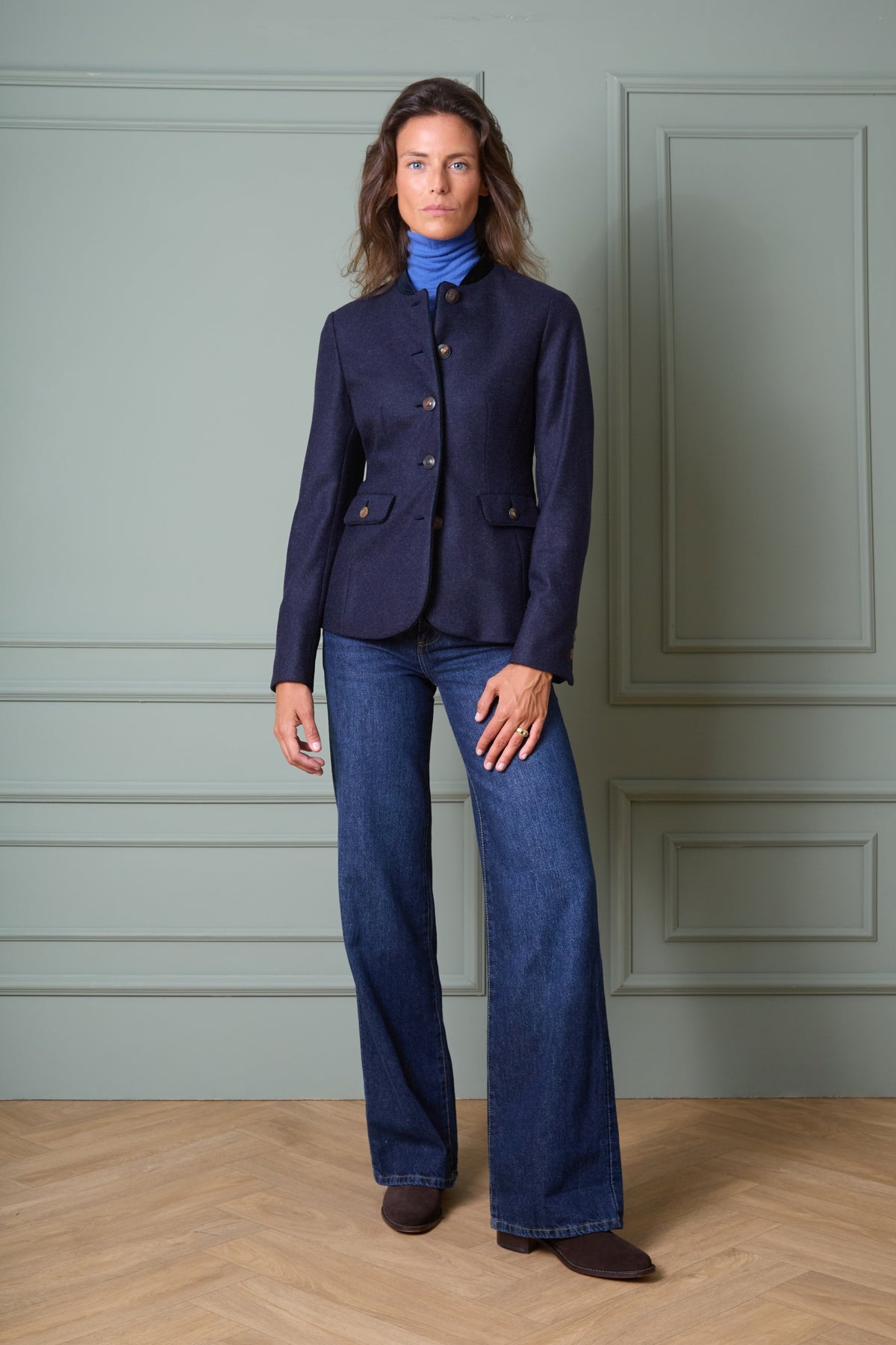 Wool Blazer Mariella with Horn Buttons