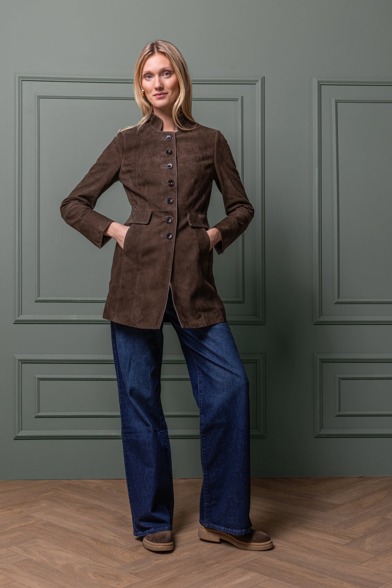 Frock Coat Agatha in Lamb Suede