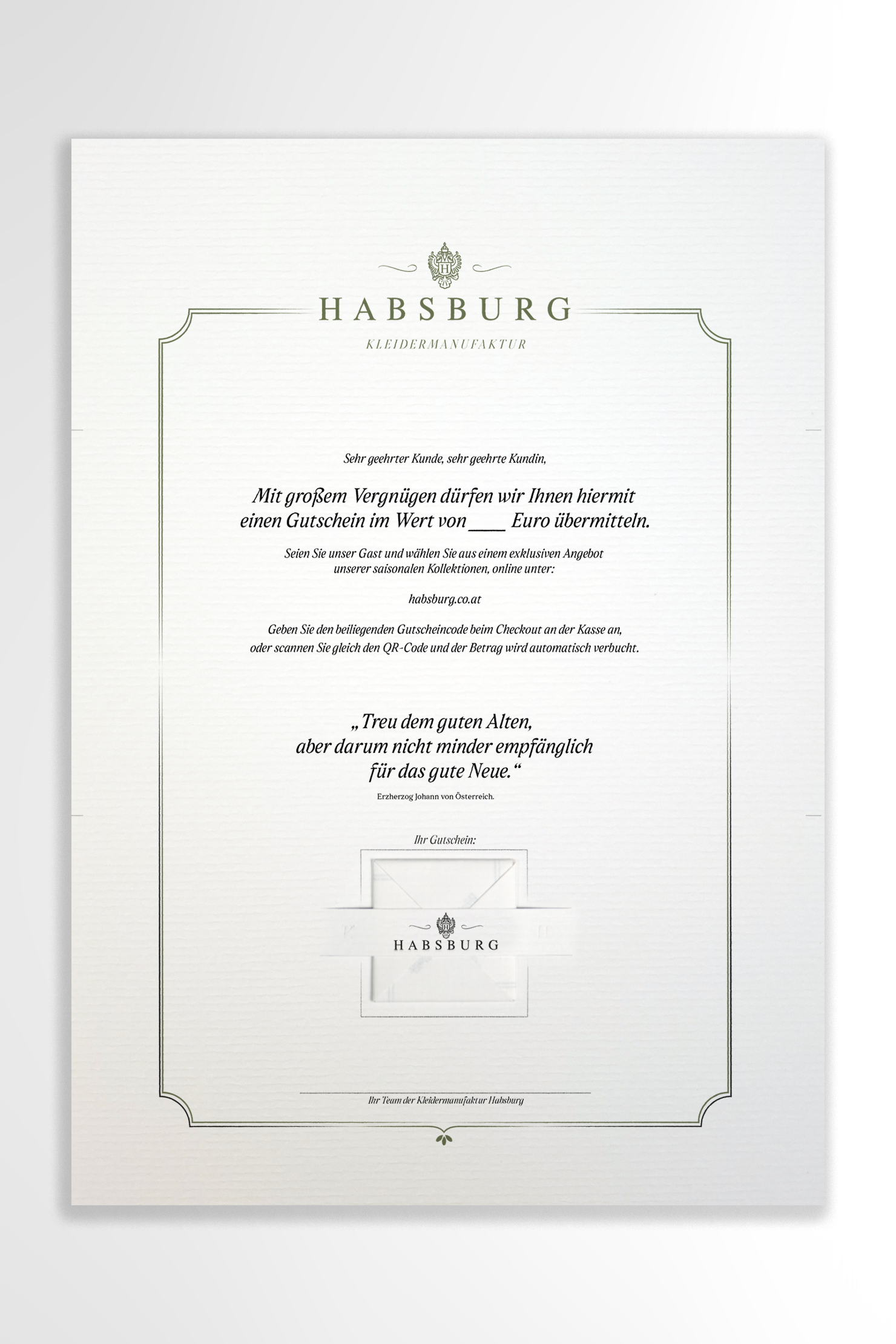 Gift Card (only redeemable in the online store)