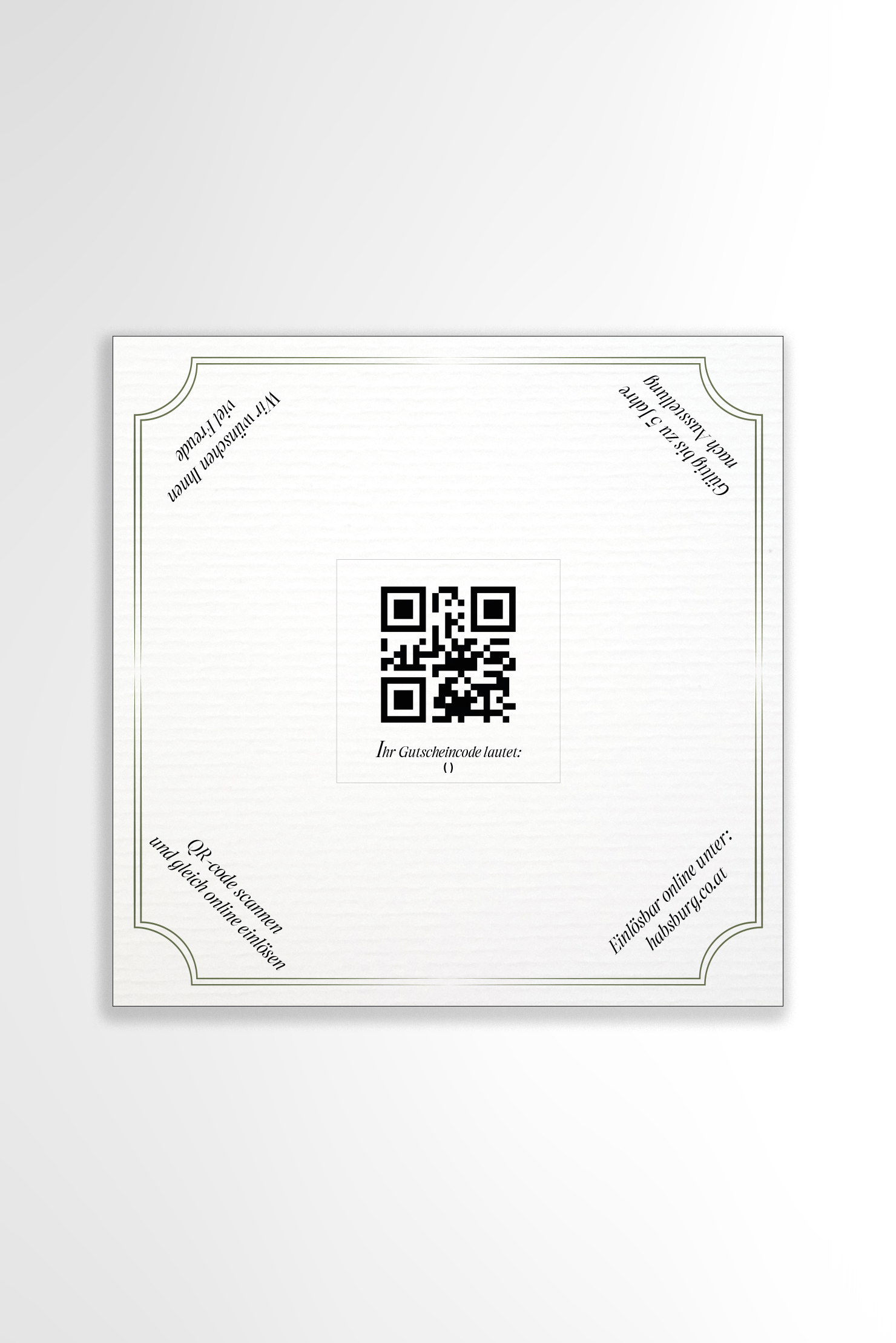 Gift Card (only redeemable in the online store)