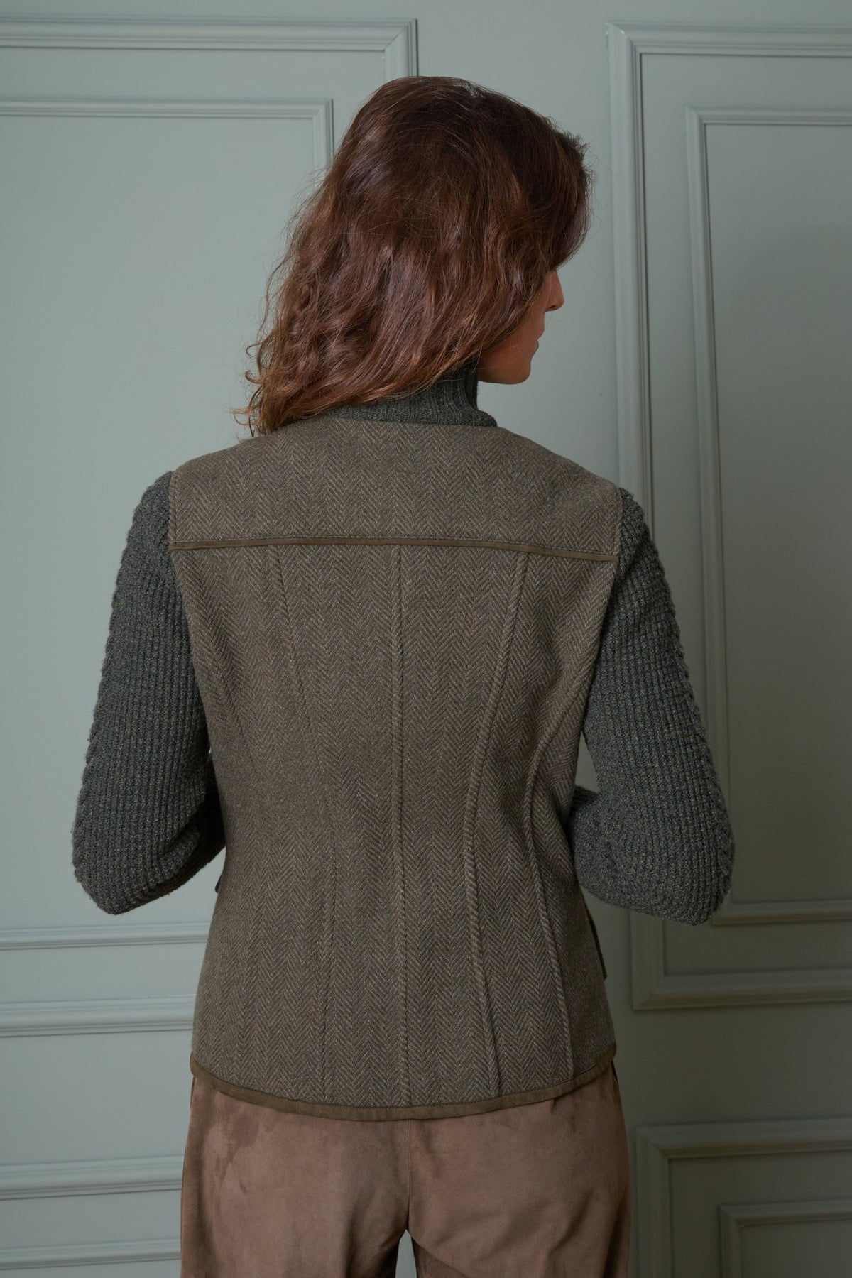 Wool Jacket Cleo with Knit Sleeves