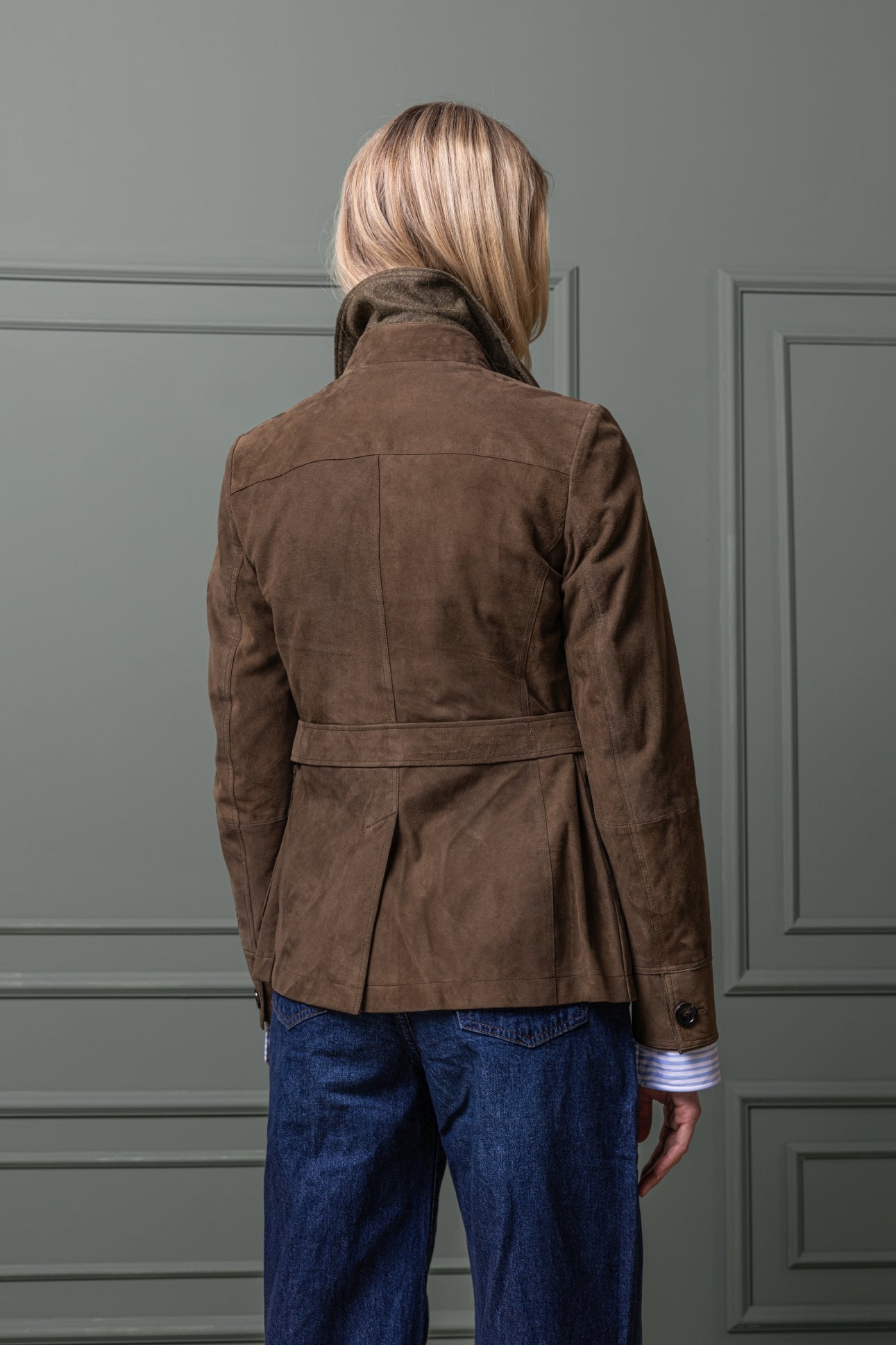 Leather Jacket Kohfidisch in Lamb Suede