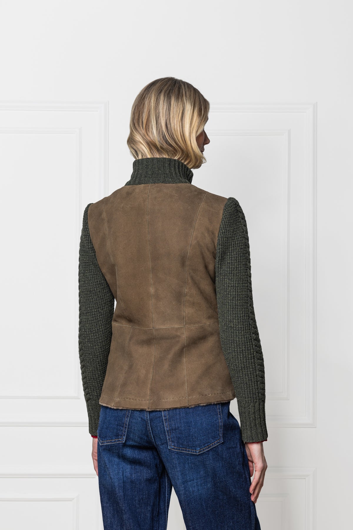 Lammfelljacke Hollenburg mit Strickärmeln