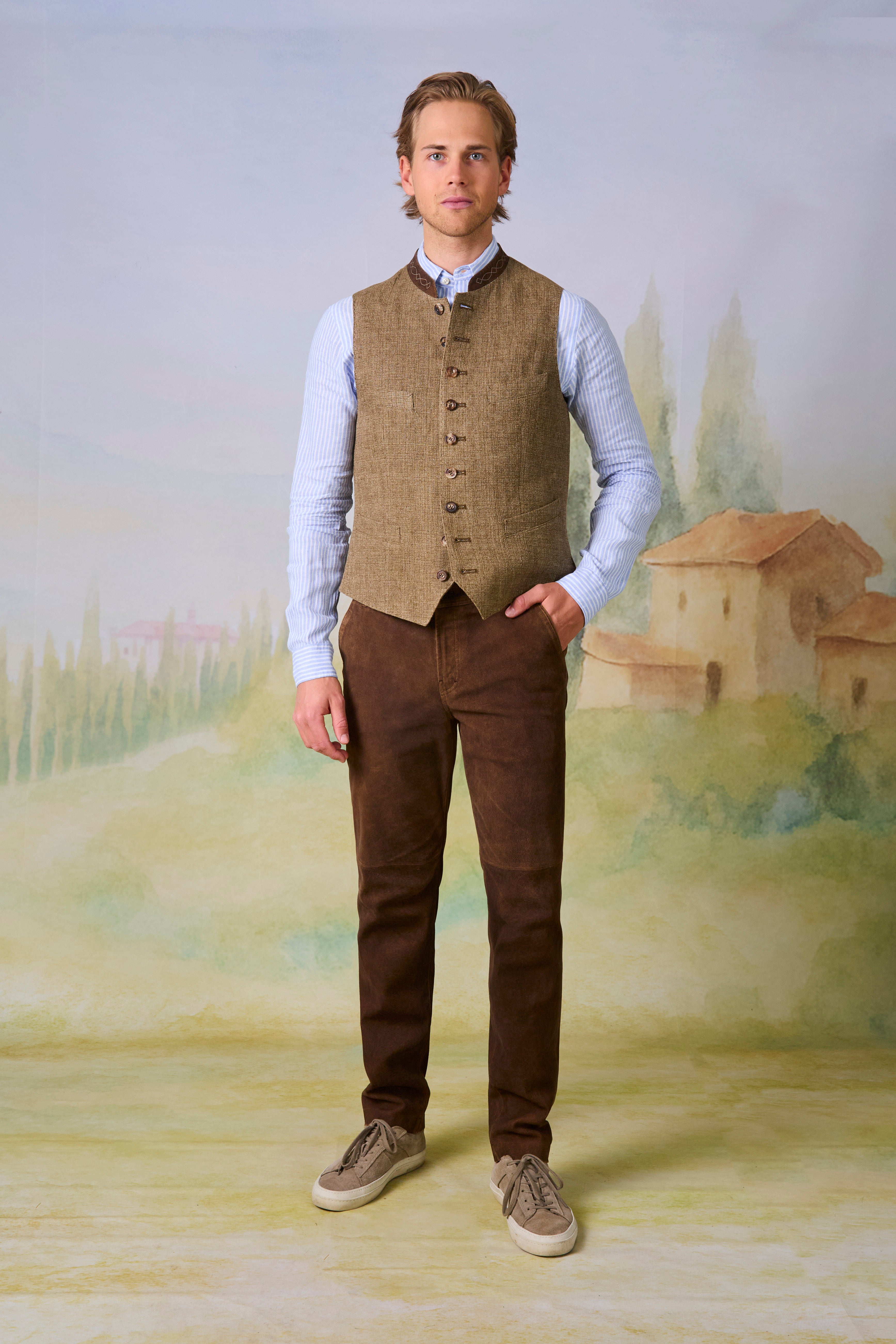 Gilet Friedrich in Lino Delavé