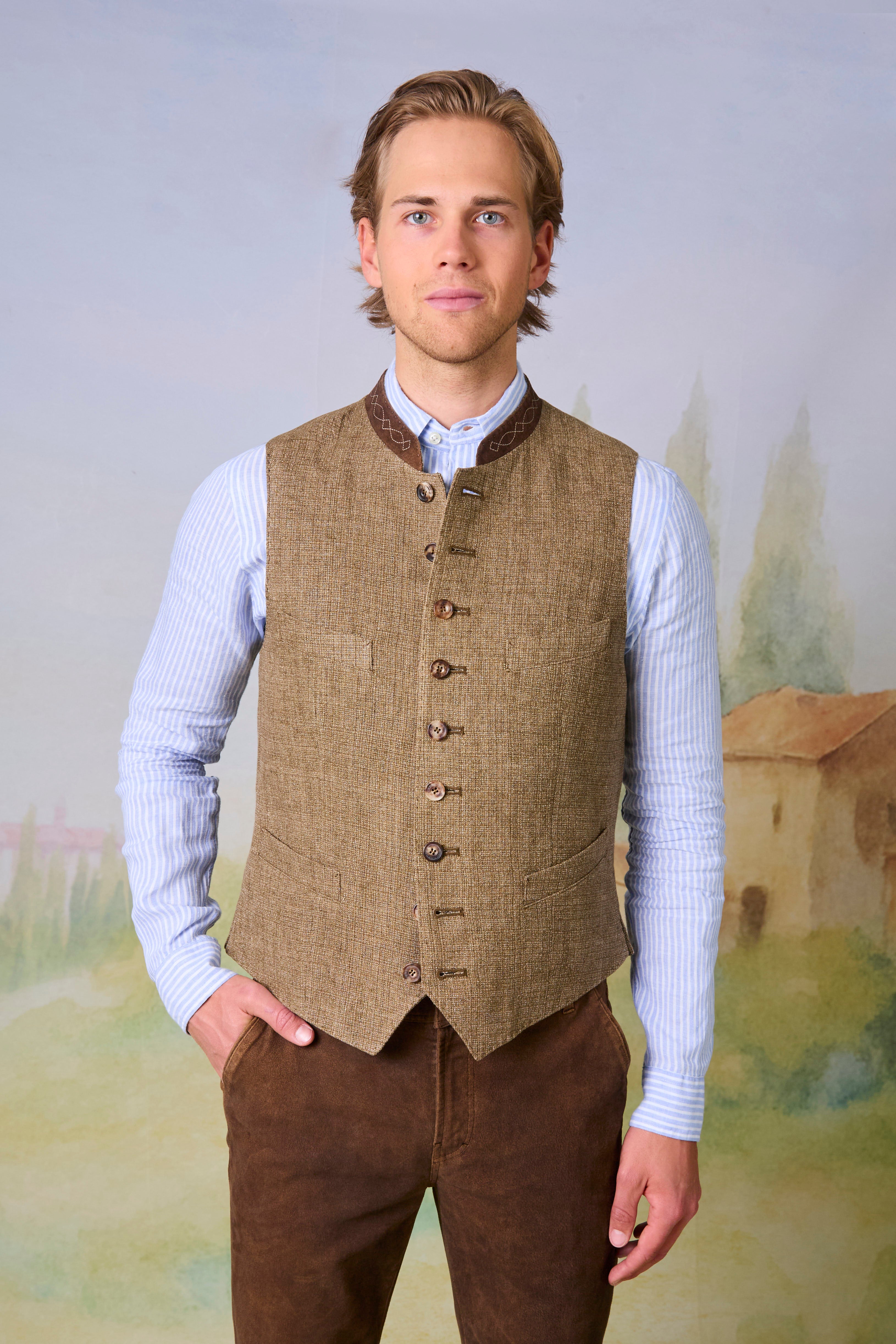Gilet Friedrich in Lino Delave