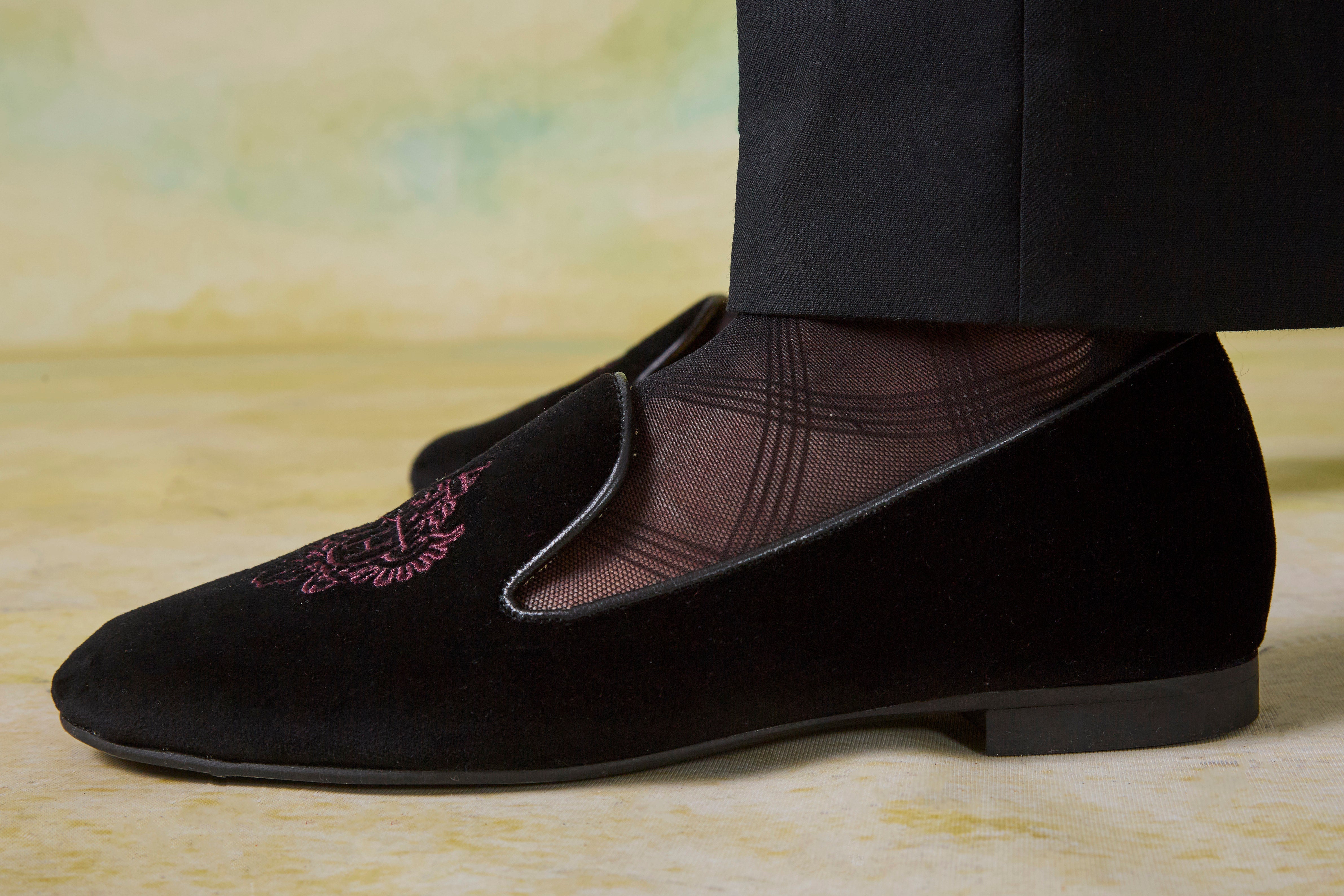 Chatelles Slippers Theobald ブラック 37 1/2 Habsburg x Chatelles Slippers Women