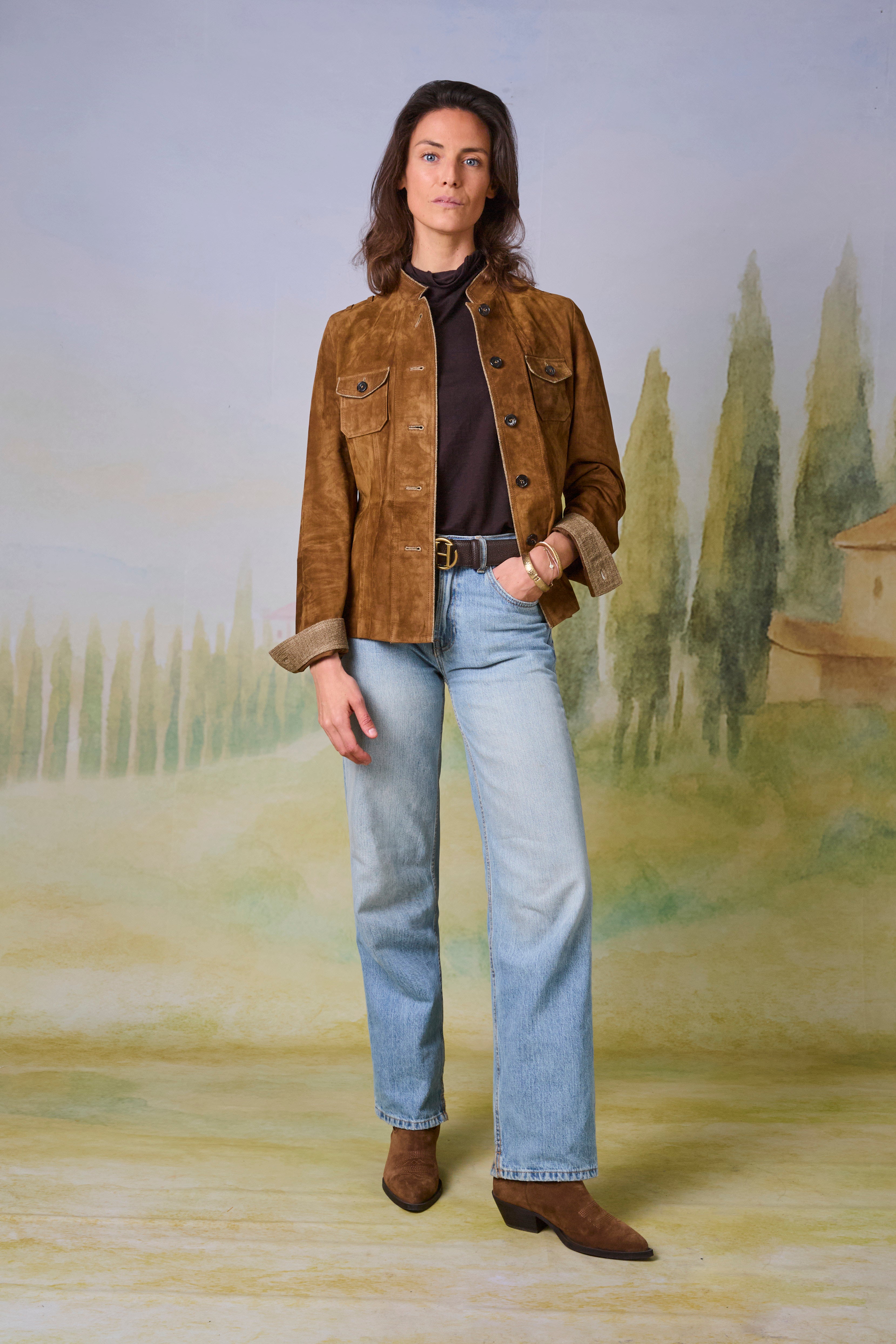 Jacke Arnstein in Veloursleder