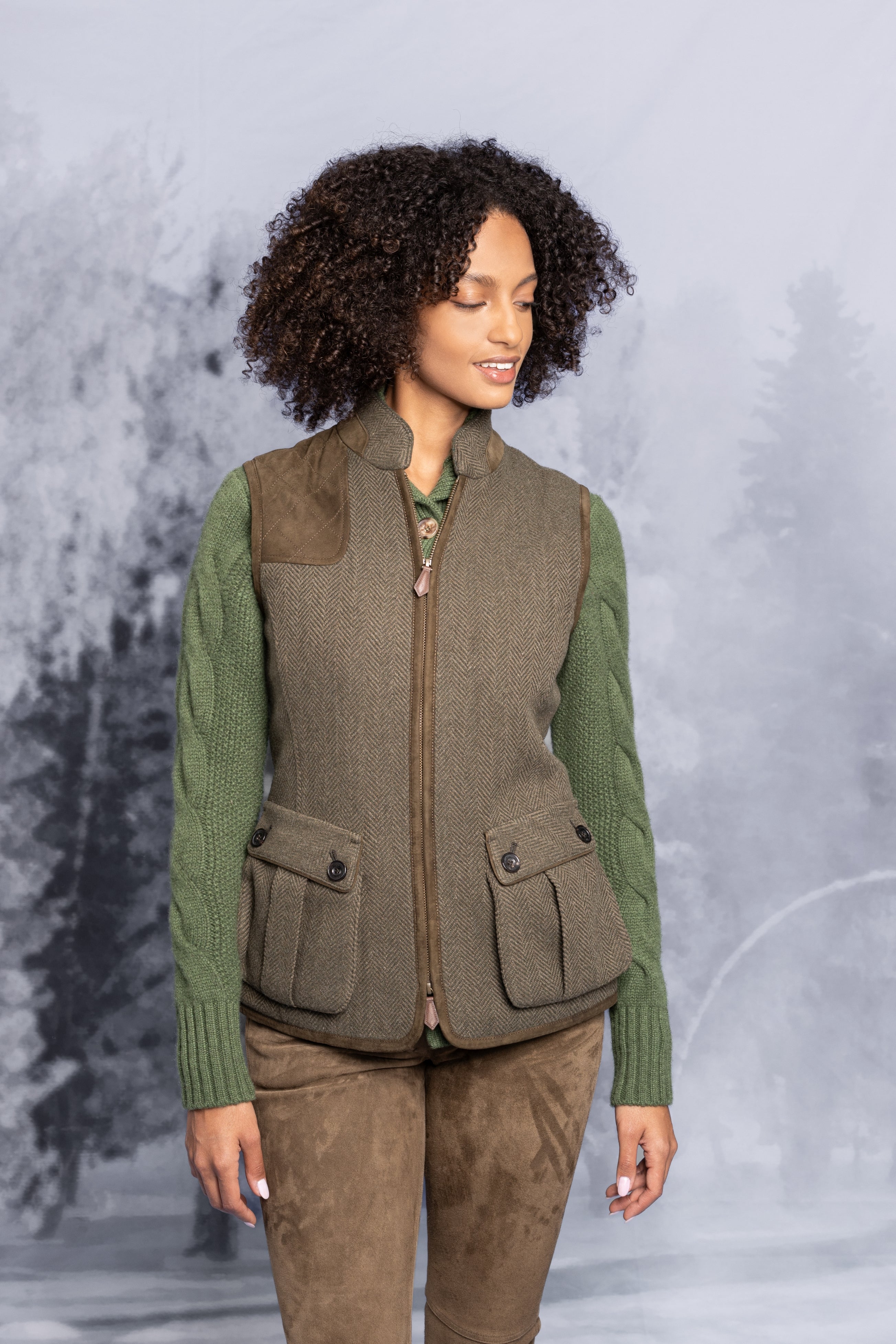Gilet Falkenstein Fischgrat
