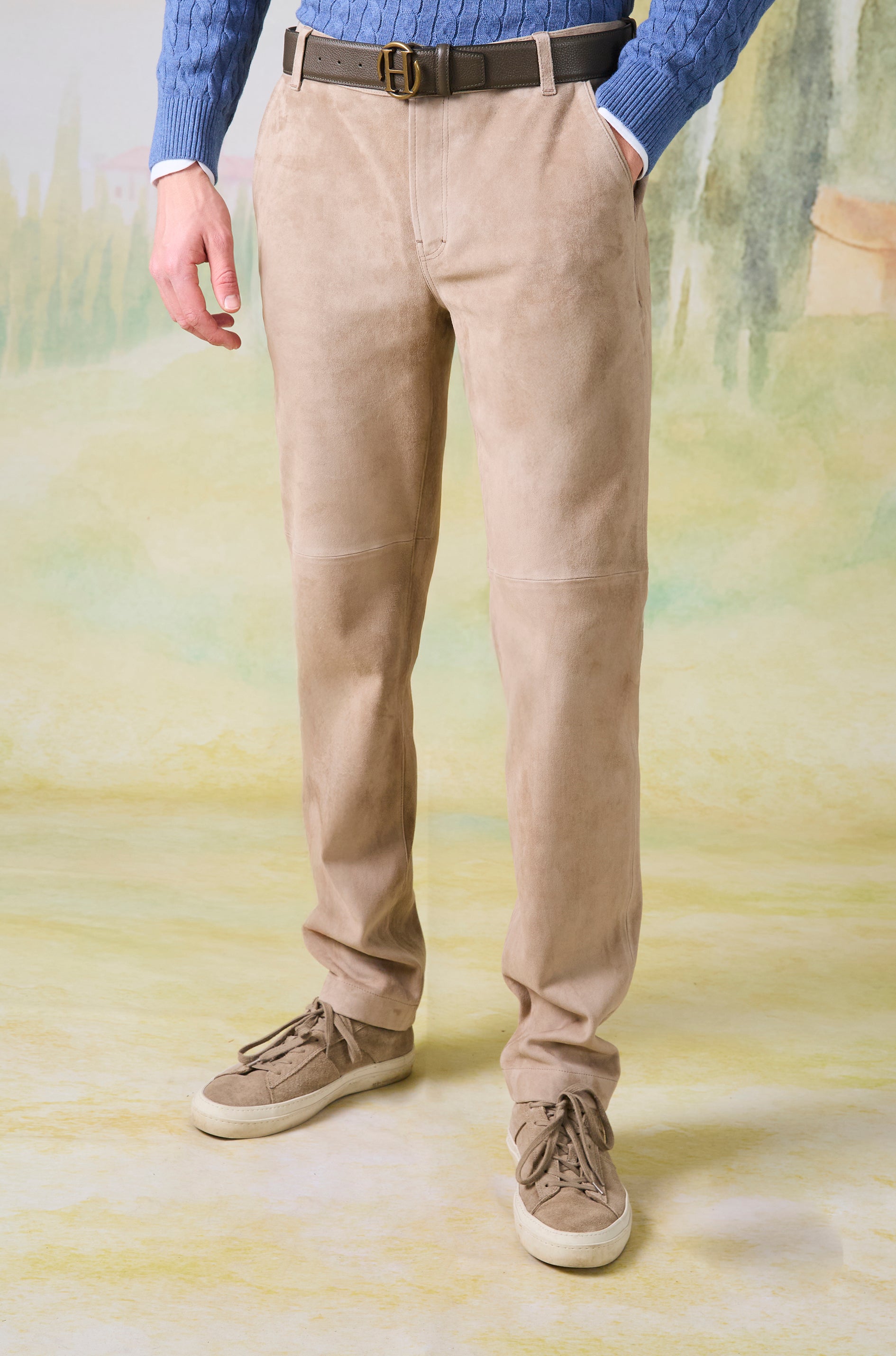 Hose Ludwig in Veloursleder