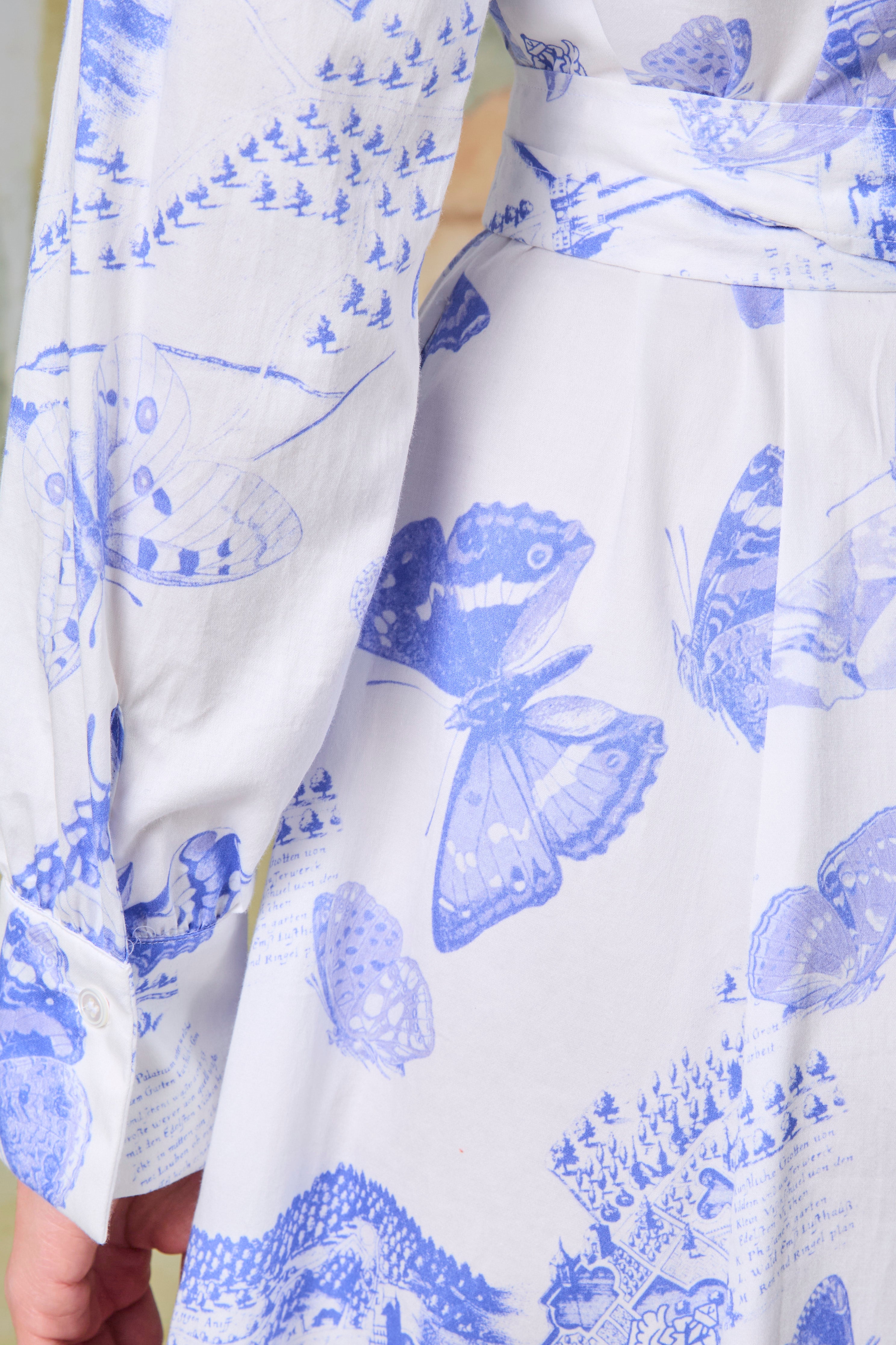 Dress Trattenegg with butterfly print