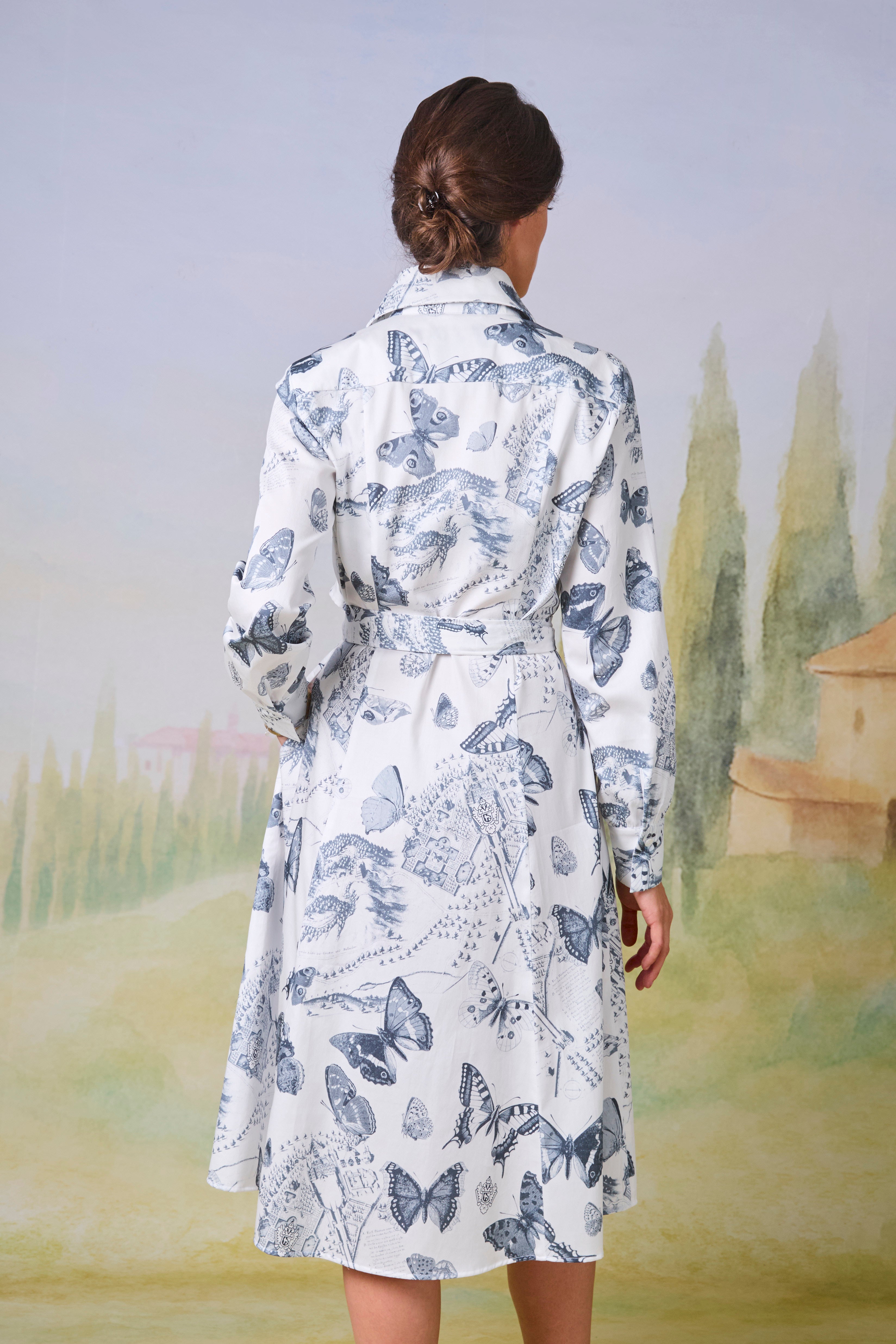 Dress Trattenegg with butterfly print