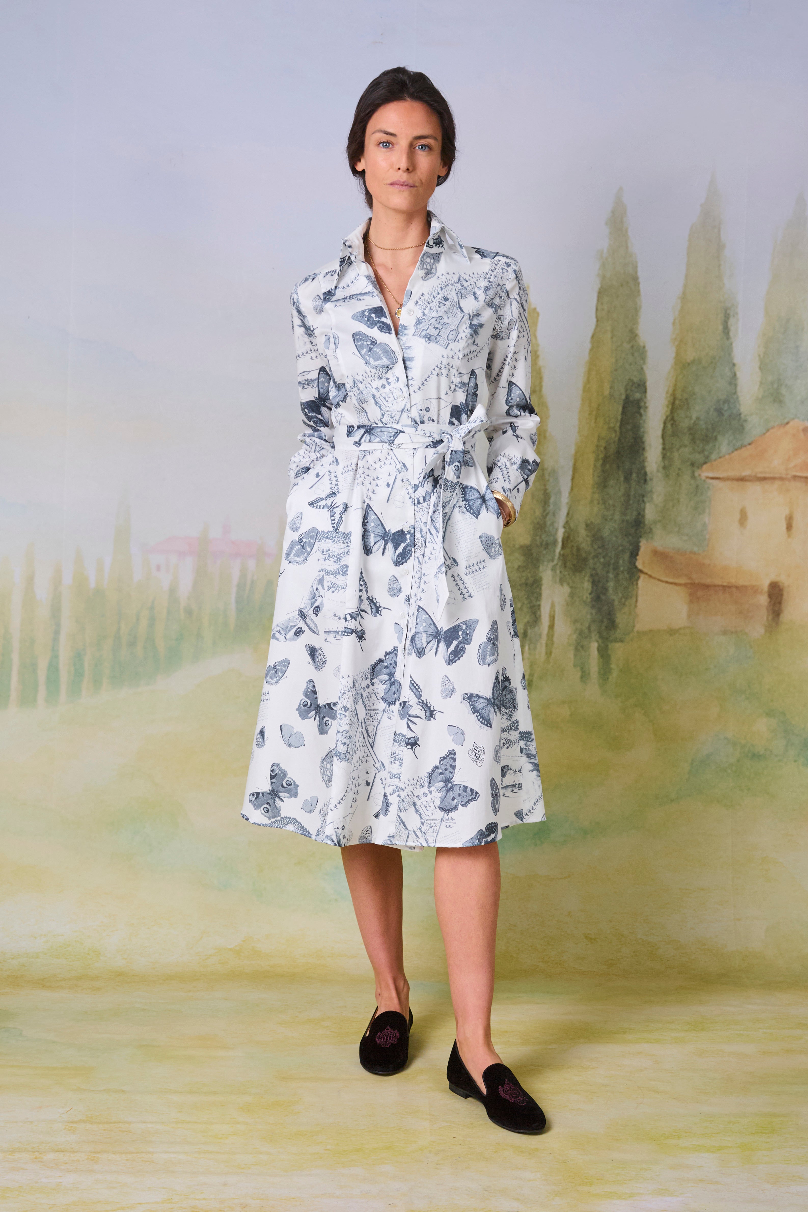 Dress Trattenegg with butterfly print