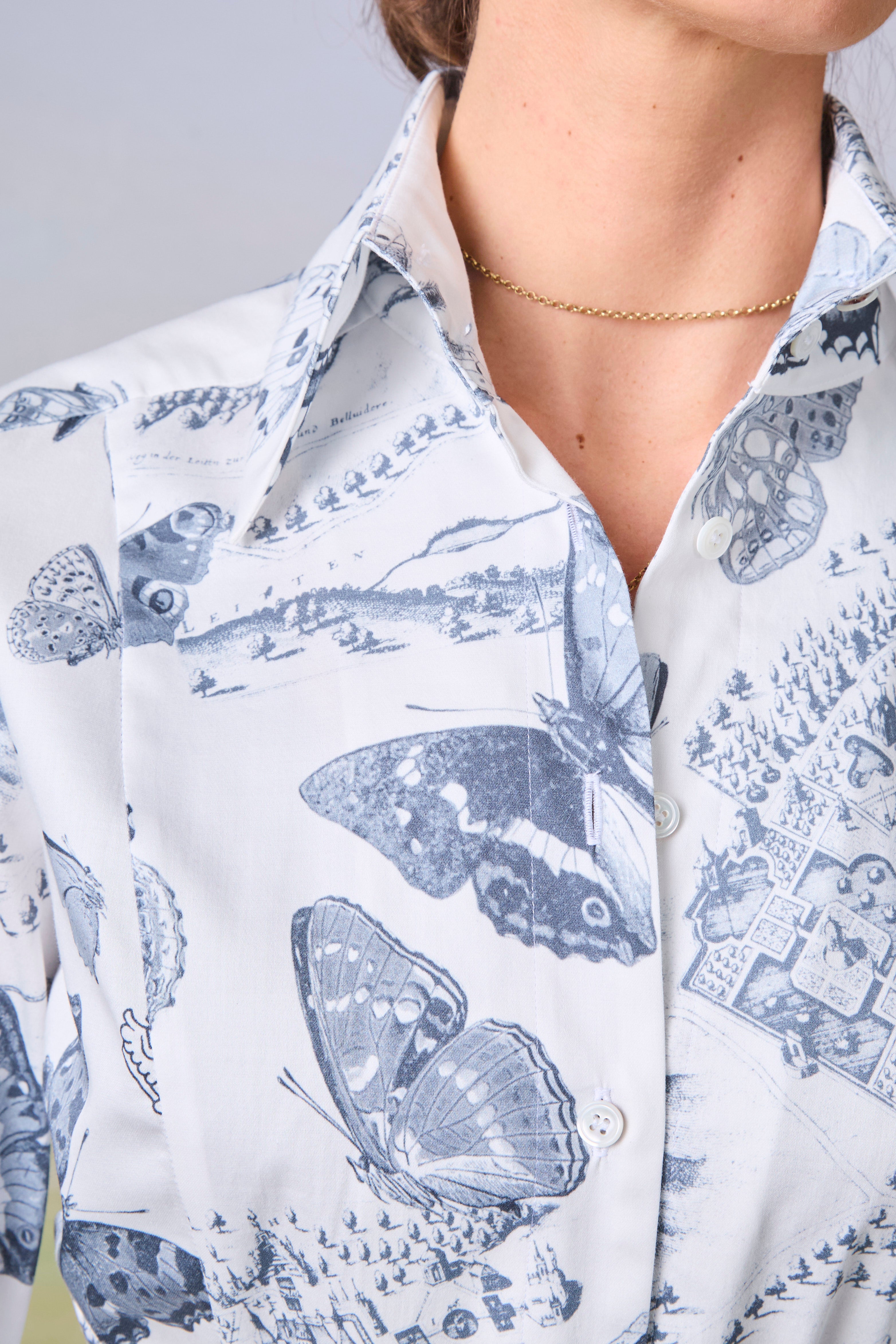 Dress Trattenegg with butterfly print