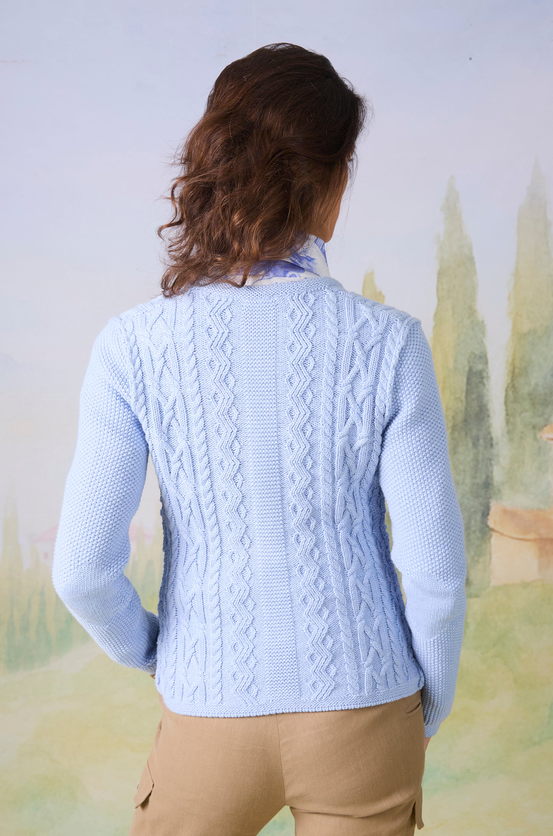 Strickjacke Donna in Baumwoll- Cashmere Mix