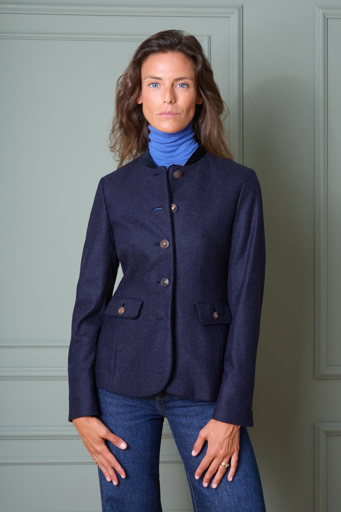 Wool Blazer Mariella with Horn Buttons