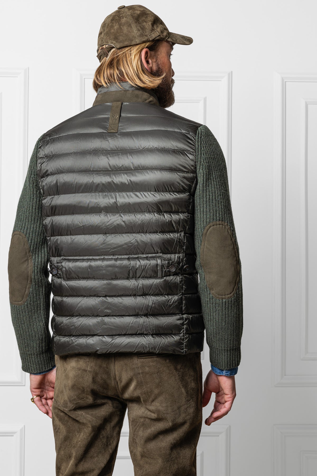 Daunenjacke Saxenegg mit Strickärmeln