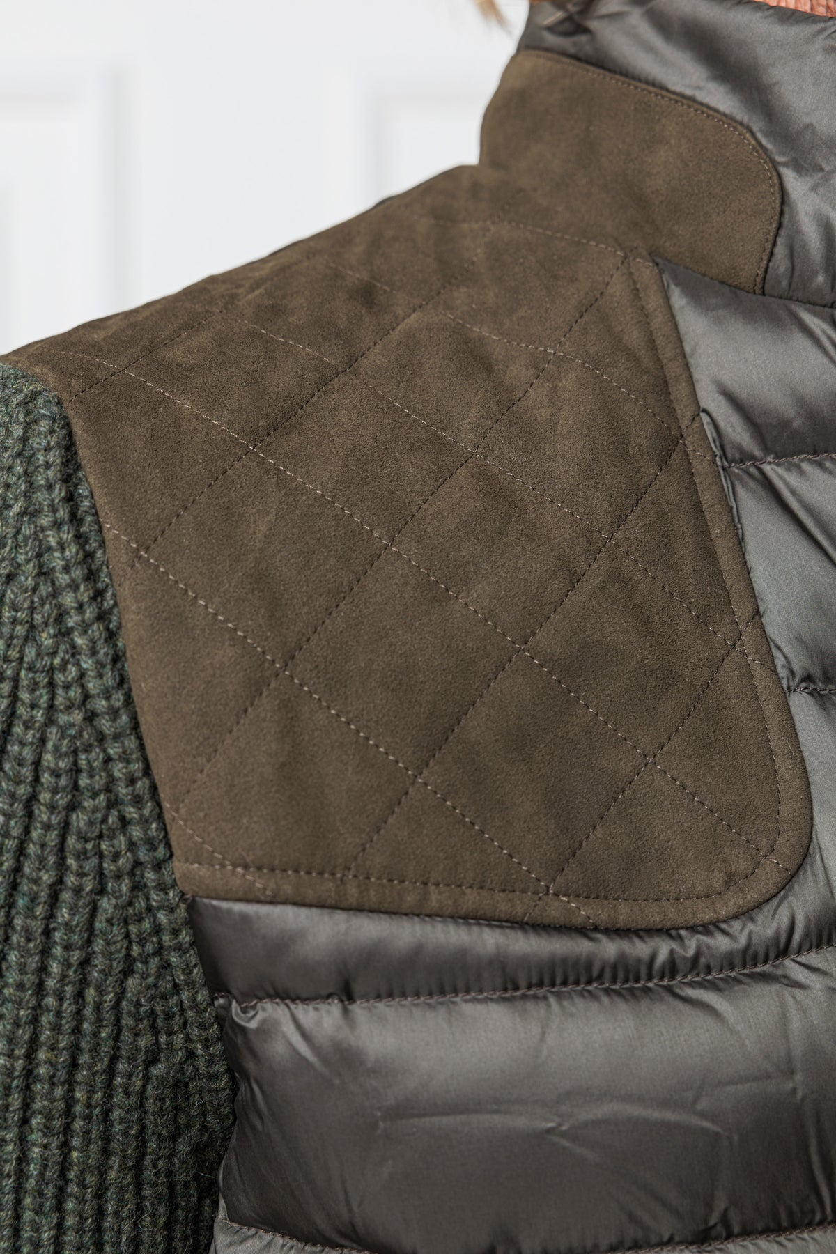 Daunenjacke Saxenegg mit Strickärmeln