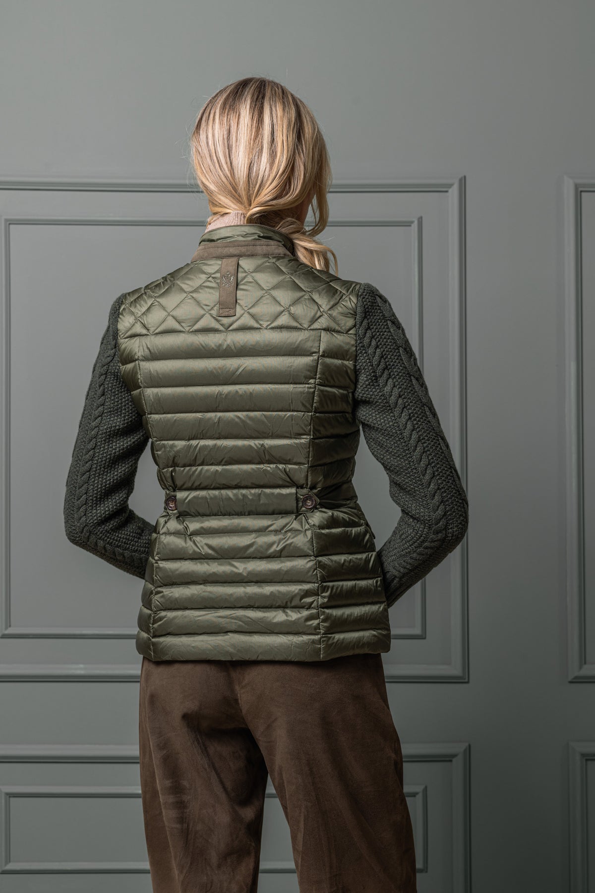 Daunenjacke Wartenburg mit Strickärmeln
