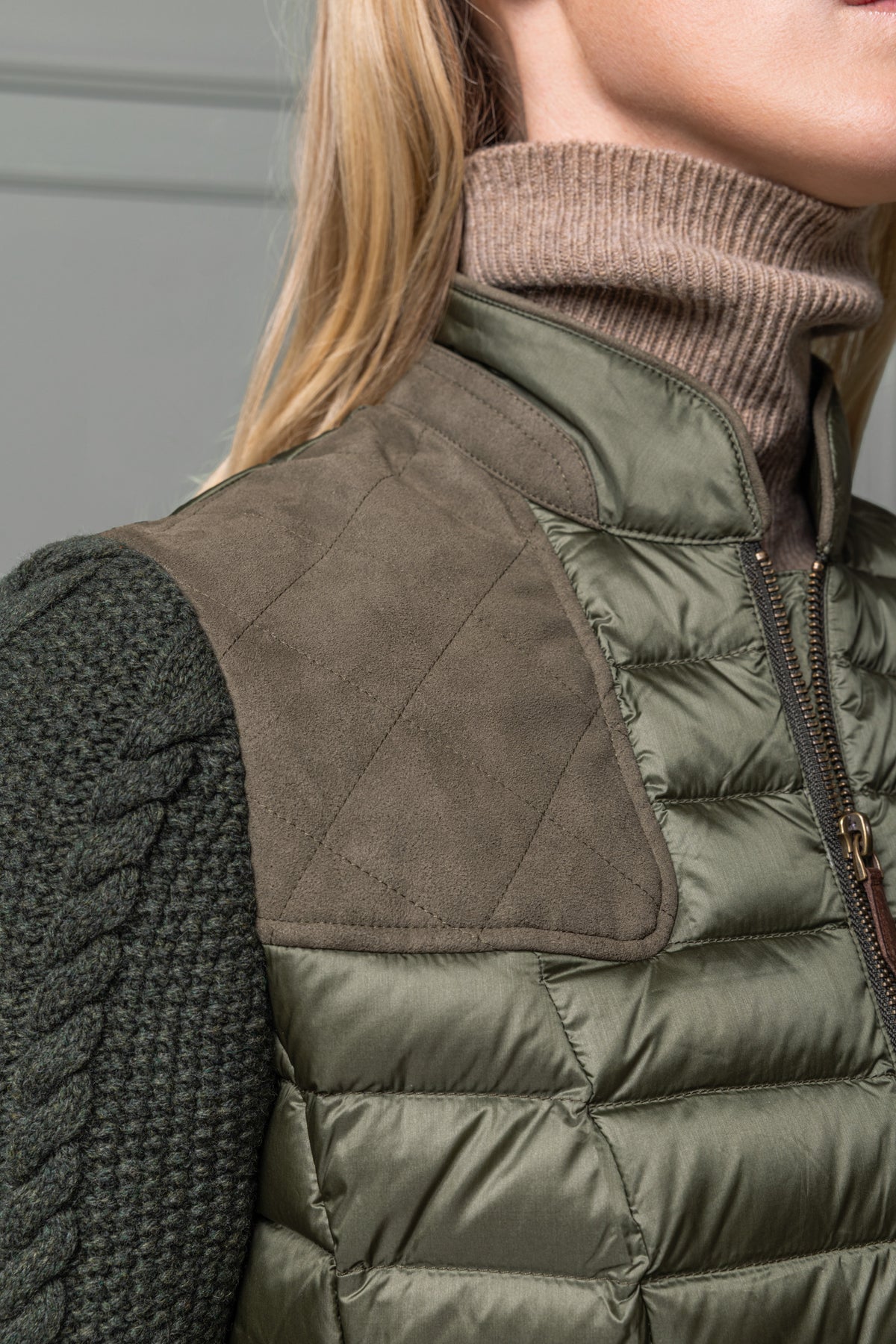 Daunenjacke Wartenburg mit Strickärmeln