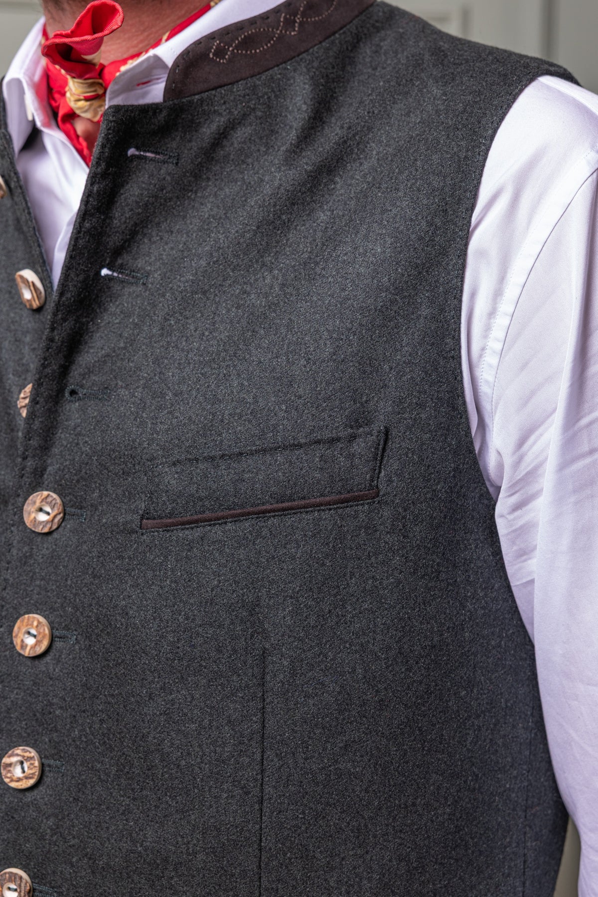 Vest Friedrich in wool flannel