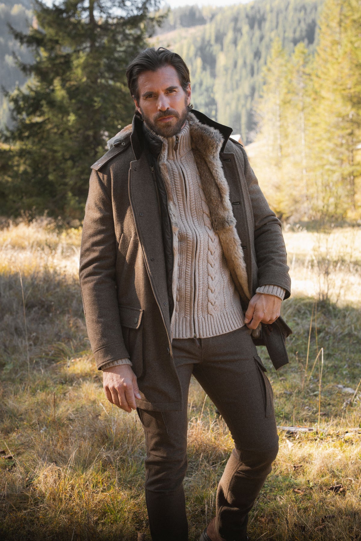 Lodenparka Antonius mit Samtkanin