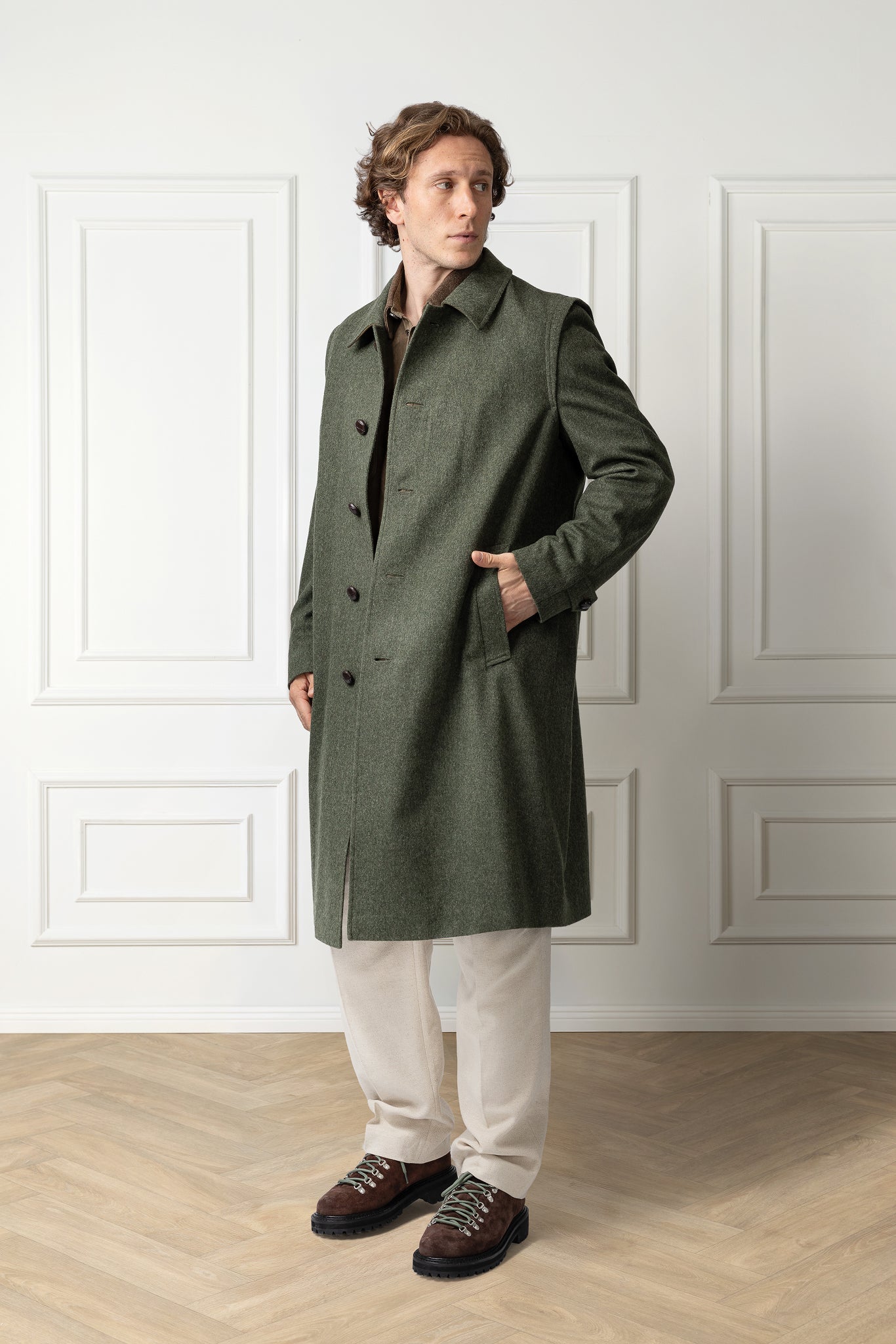Hubertus coat for men in Alpakaloden