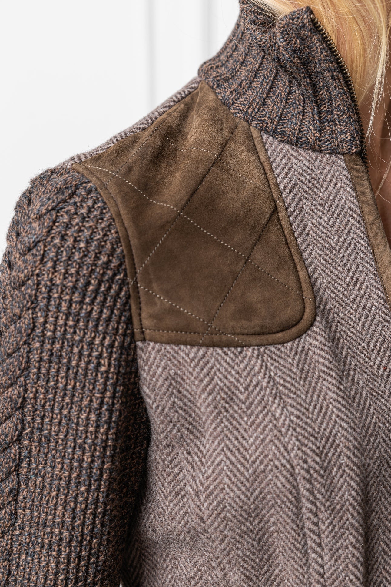 Wool Jacket Cleo with Knit Sleeves