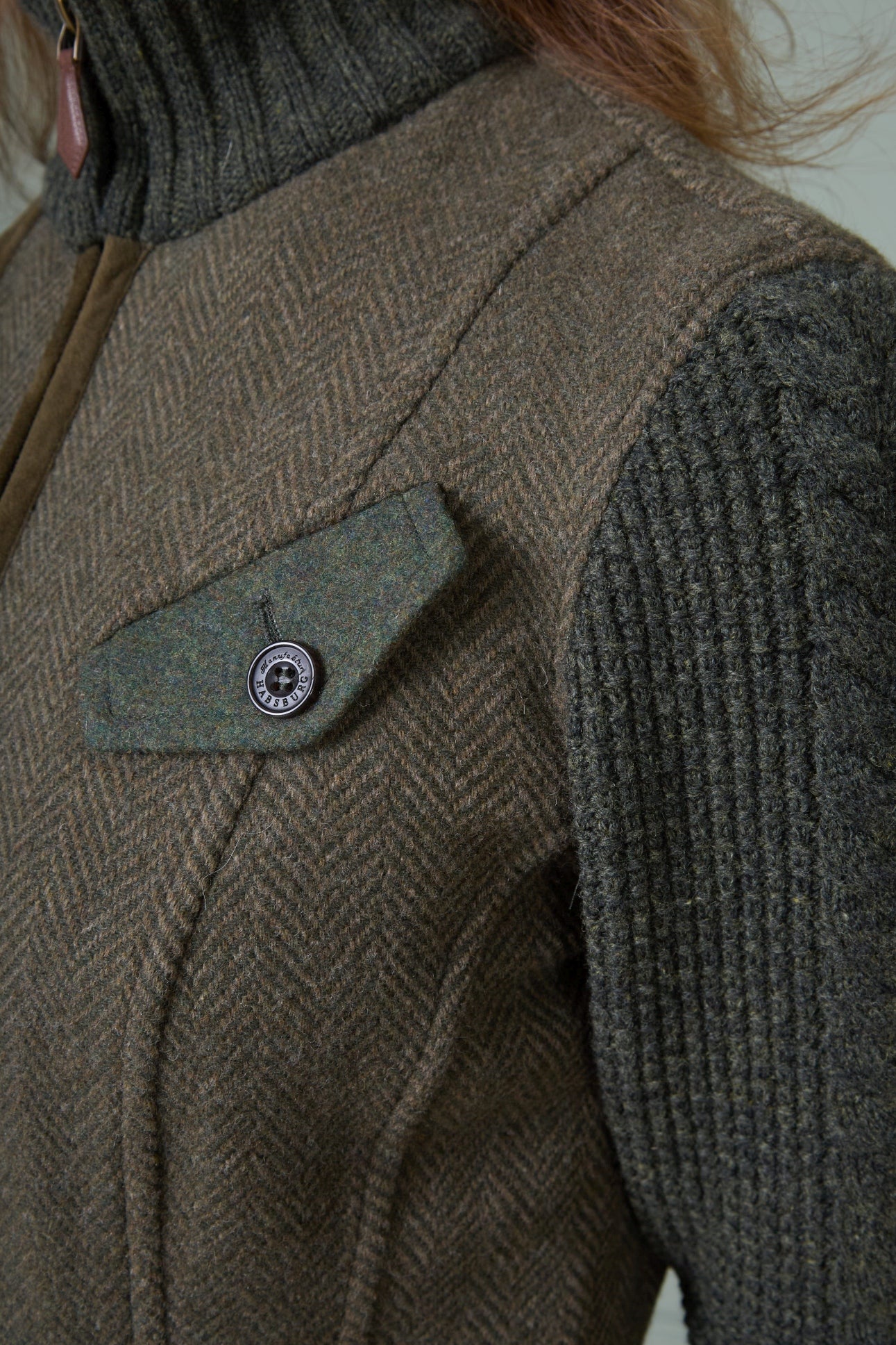 Wool Jacket Cleo with Knit Sleeves