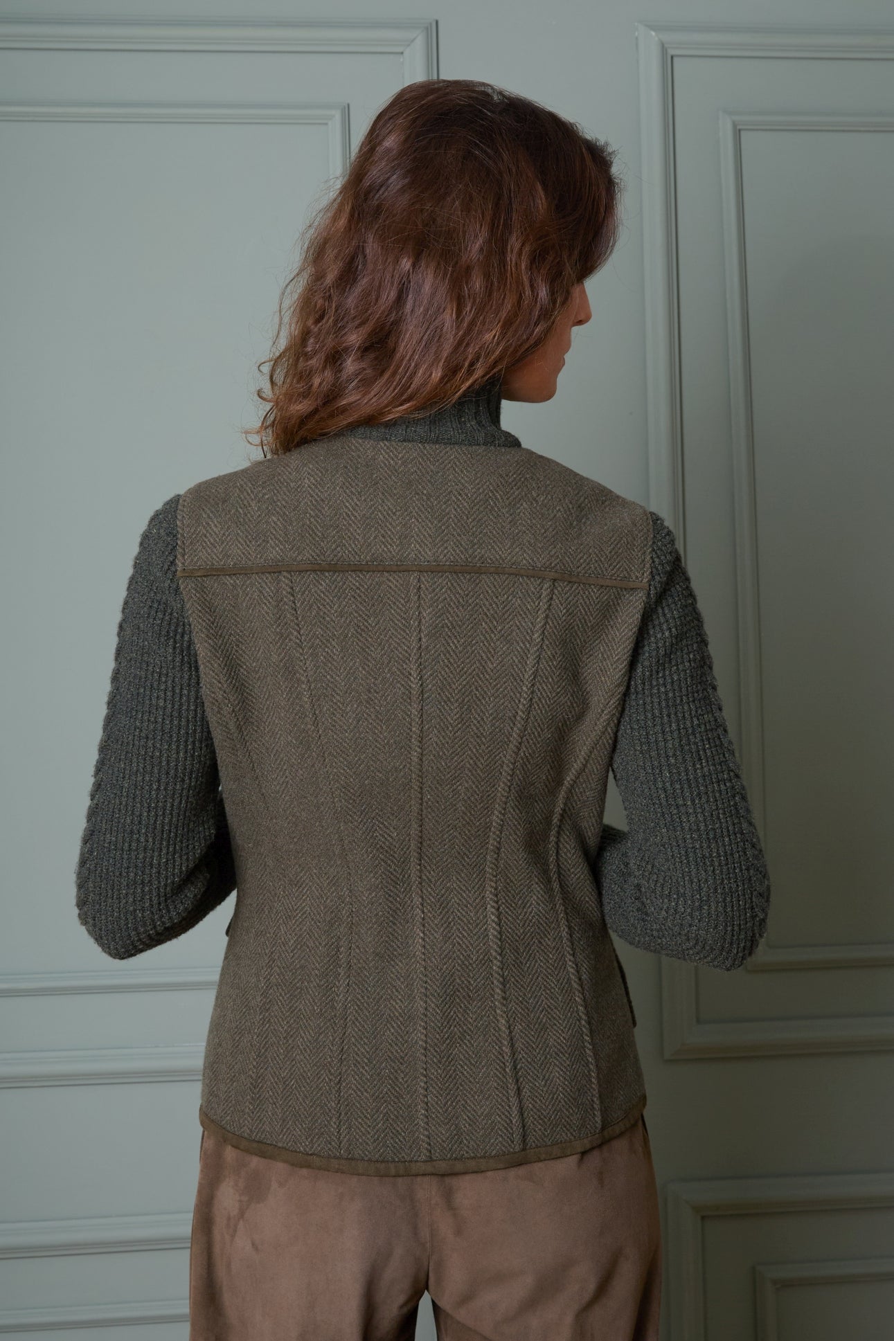 Wool Jacket Cleo with Knit Sleeves
