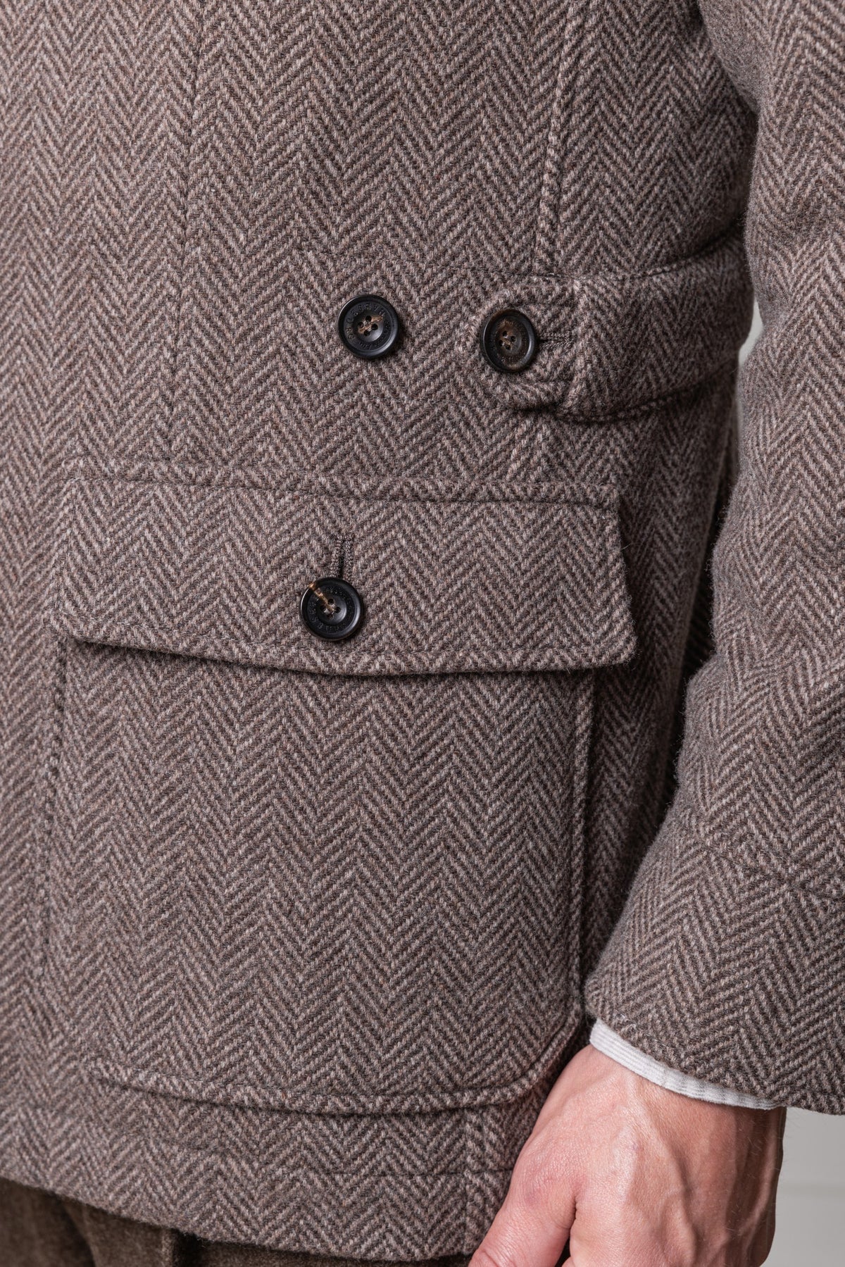 Wolljacke Feistritz in Fischgrat