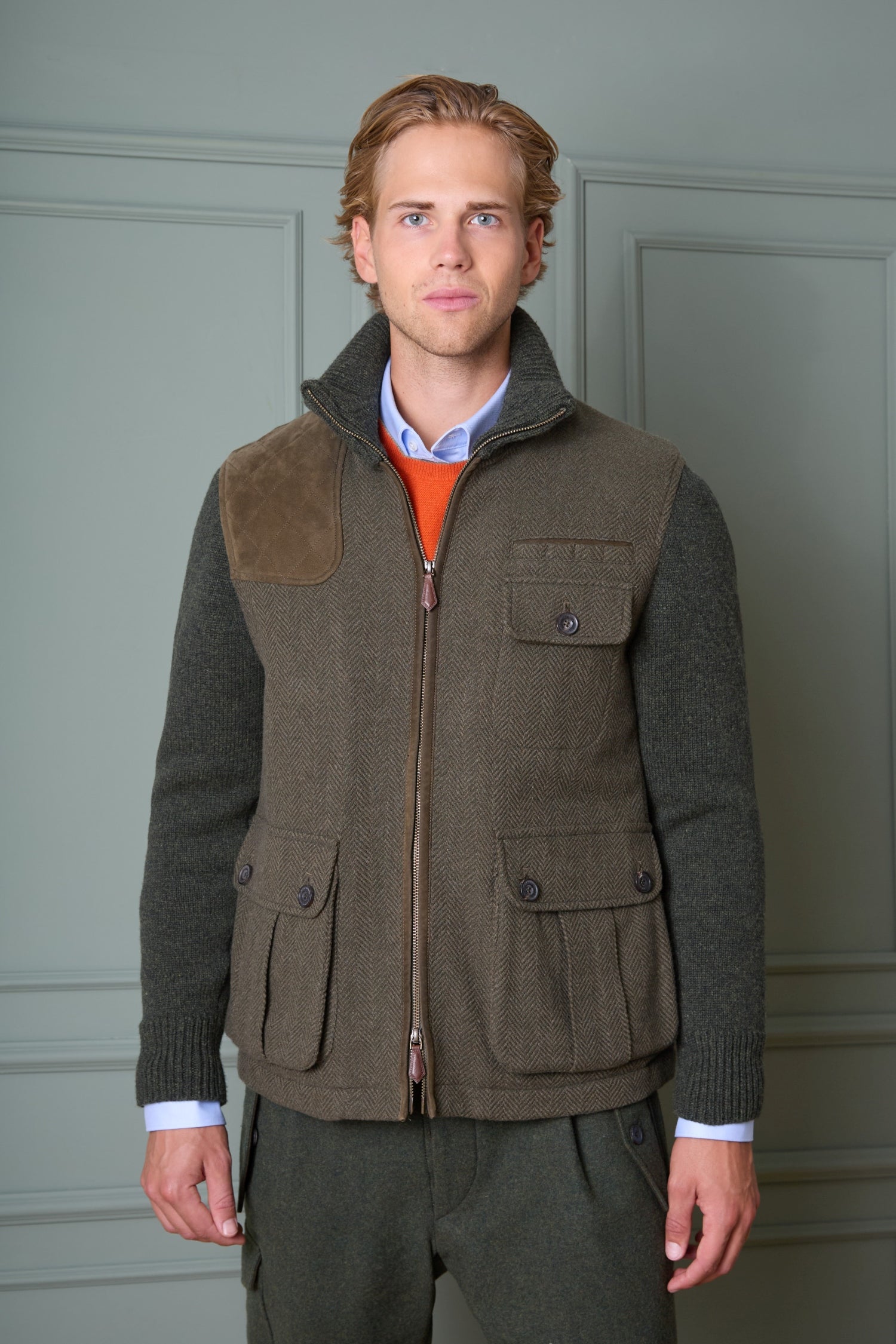 Wool Jacket Hirschenau with Knitted Sleeves