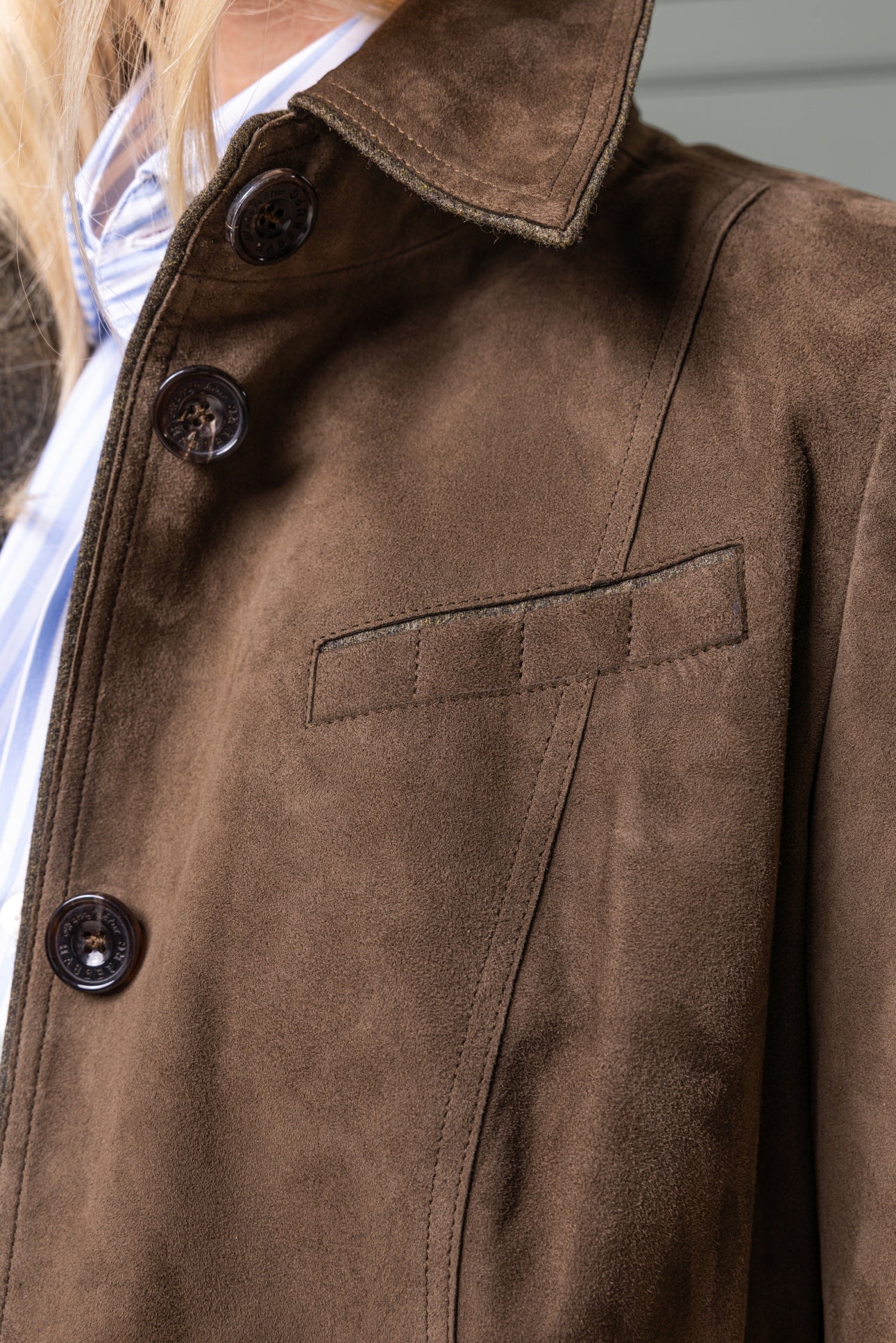 Leather Jacket Kohfidisch in Lamb Suede