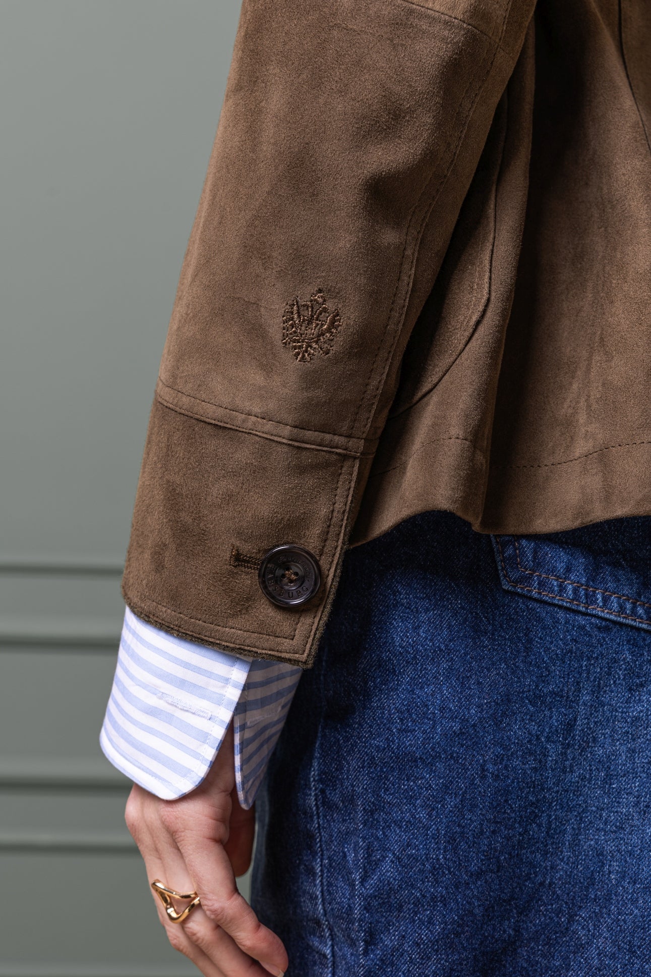 Leather Jacket Kohfidisch in Lamb Suede