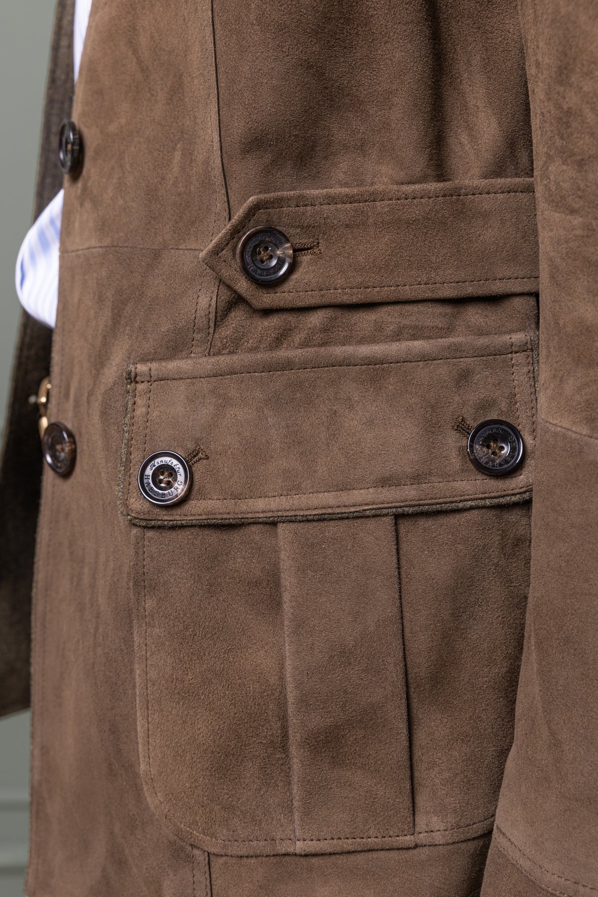 Leather Jacket Kohfidisch in Lamb Suede