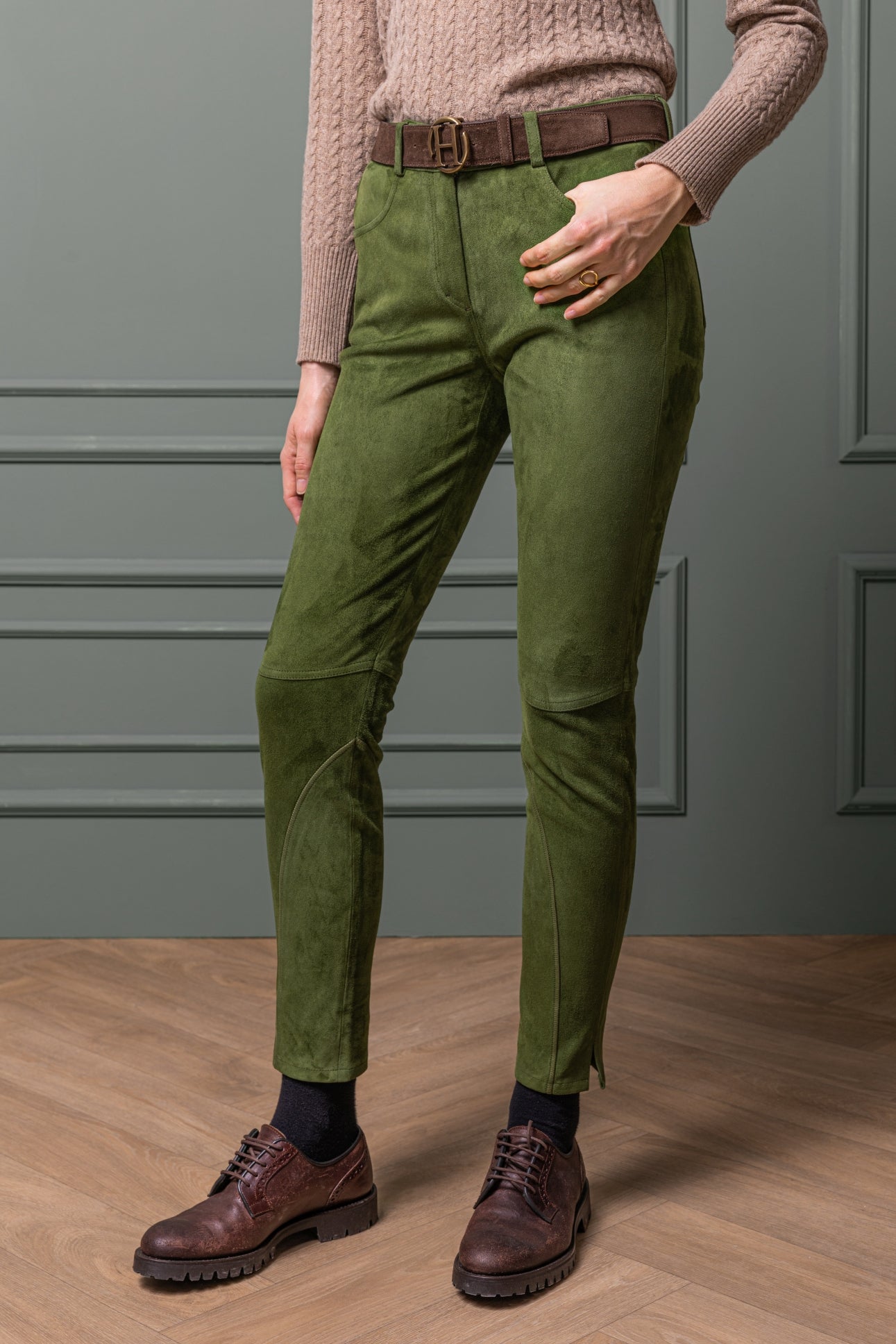 Pants Zita in Lamb Suede