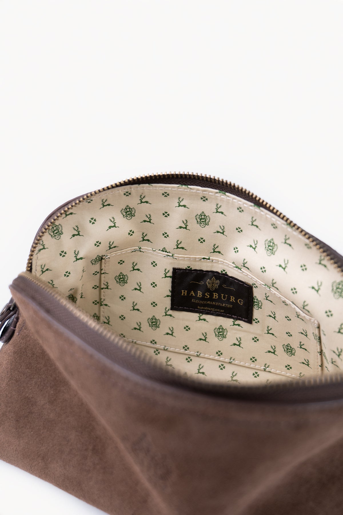 Kosmetiktasche aus Veloursleder