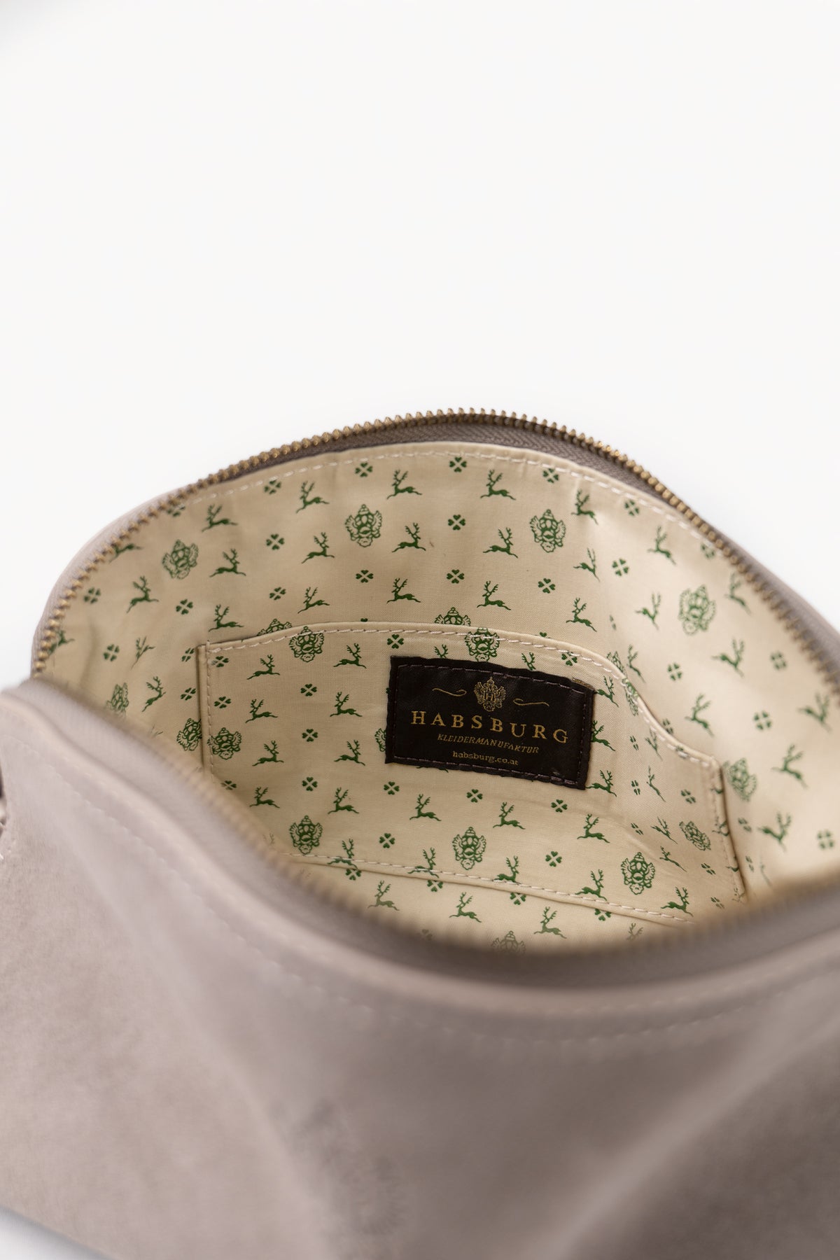 Kosmetiktasche aus Veloursleder