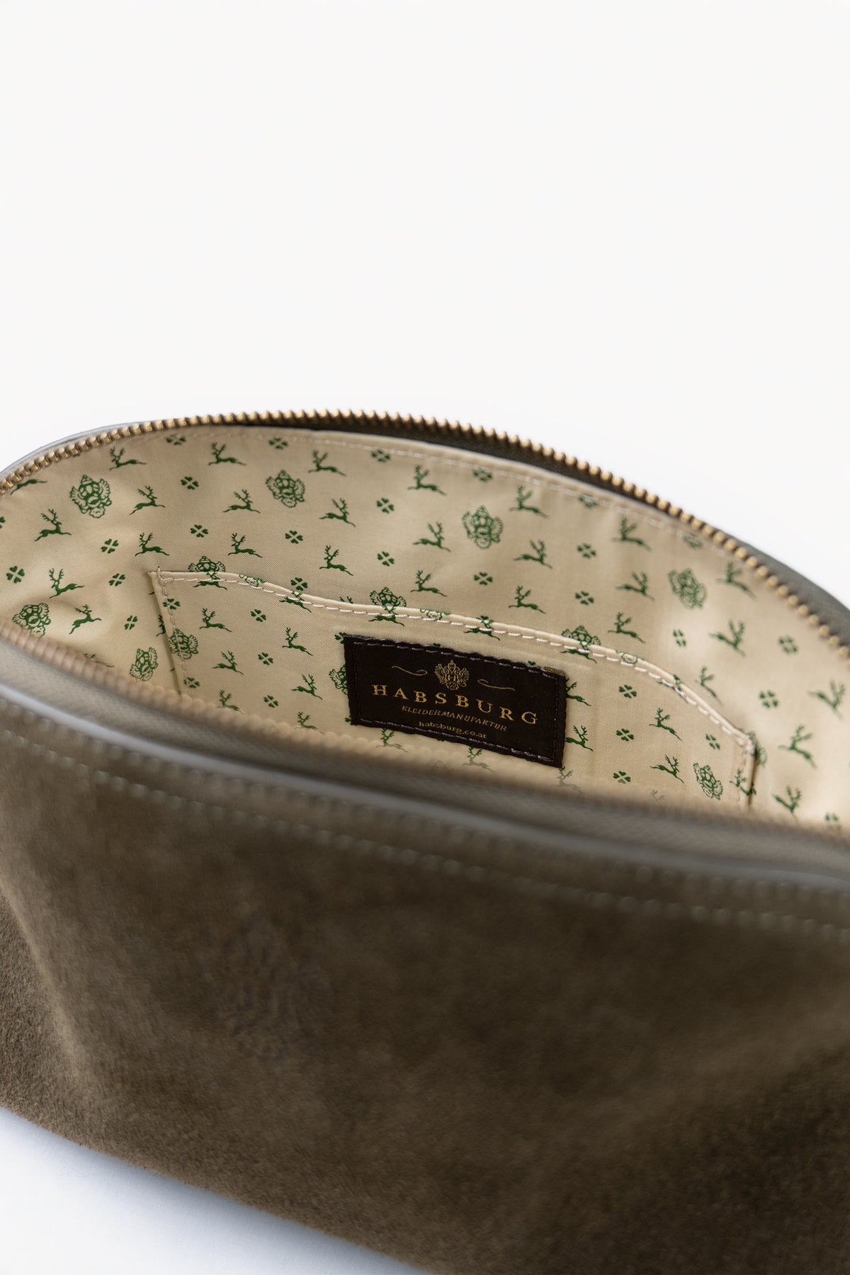 Kosmetiktasche aus Veloursleder