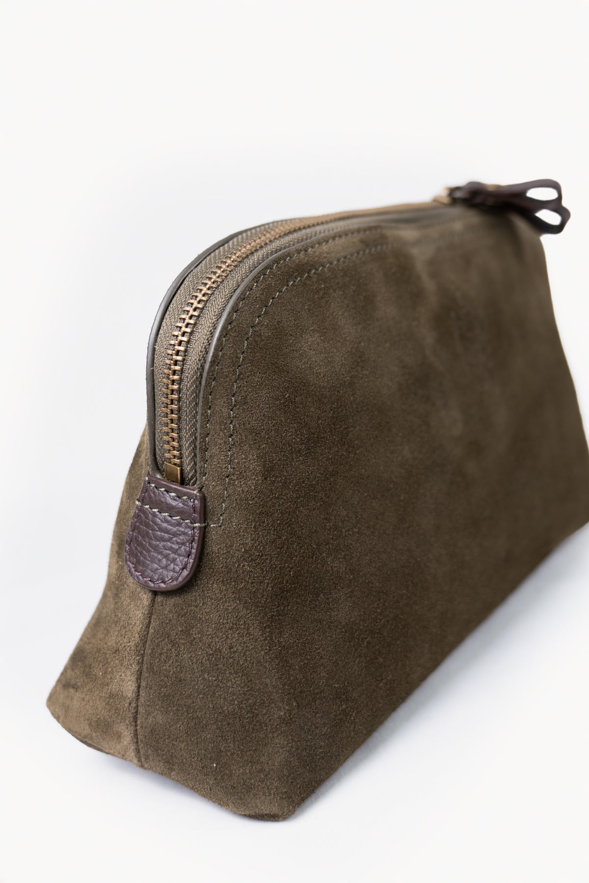 Kosmetiktasche aus Veloursleder