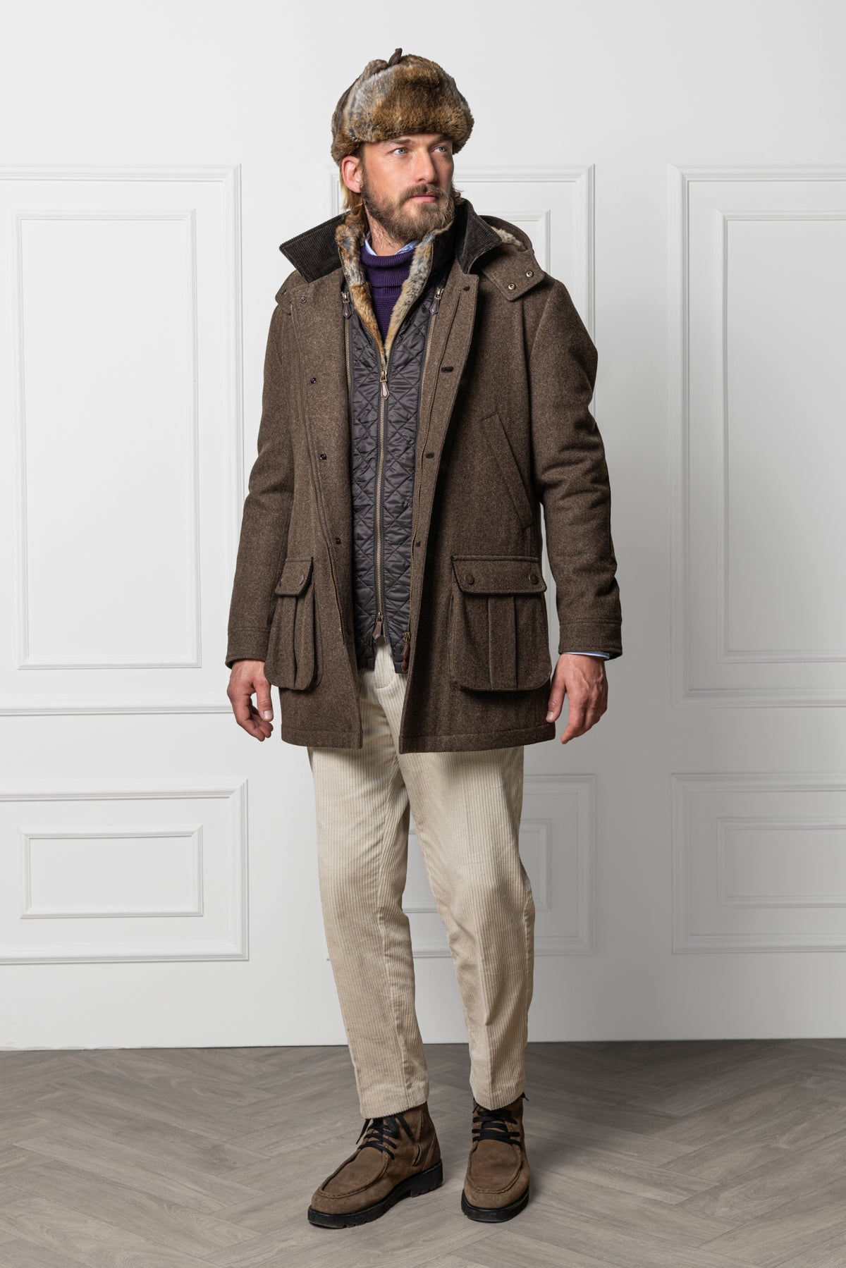 Lodenparka Antonius mit Samtkanin