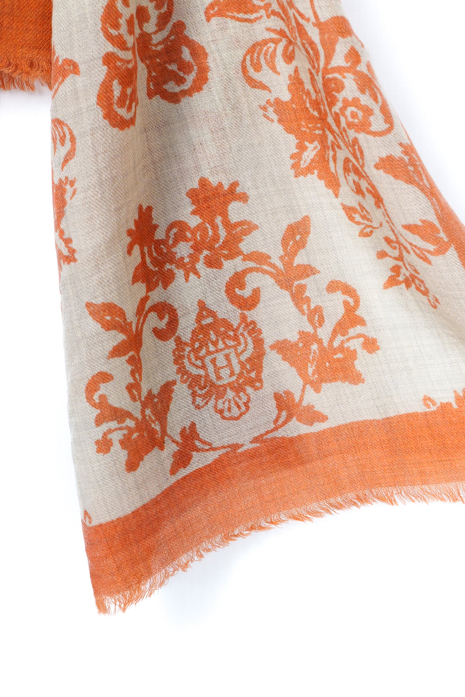 Woll Schal mit Arabesque-Druck